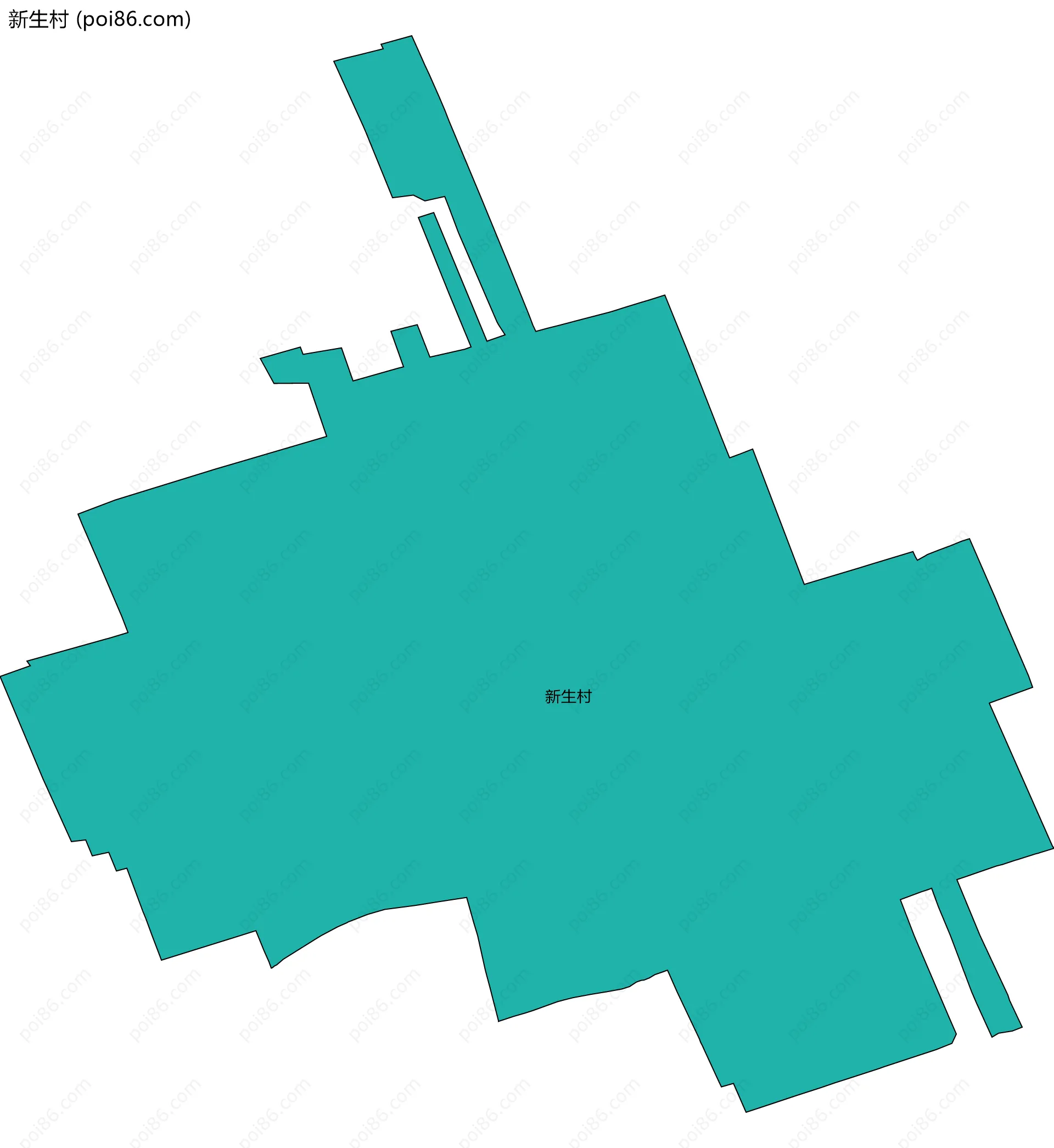 新生村边界地图