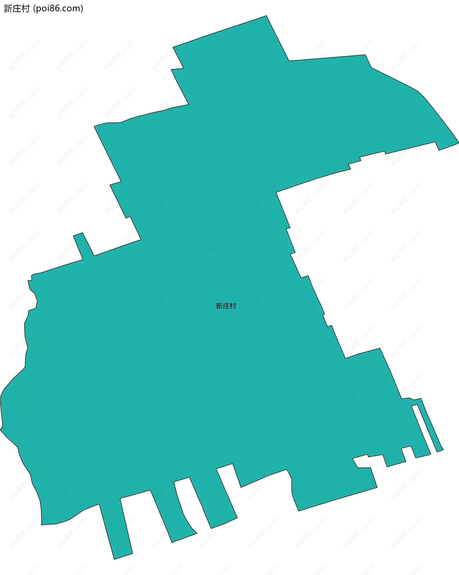 新庄村边界地图