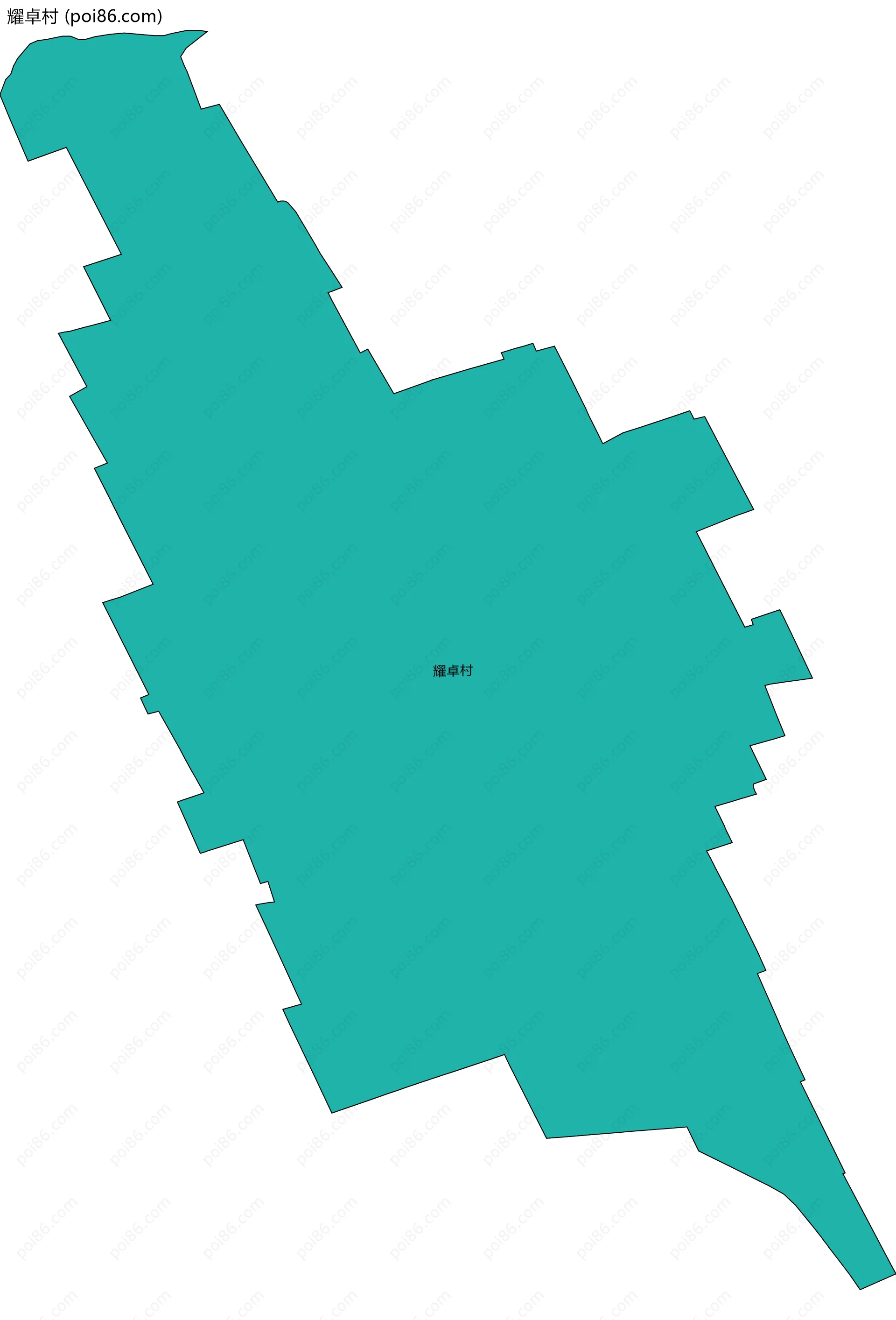 耀卓村边界地图