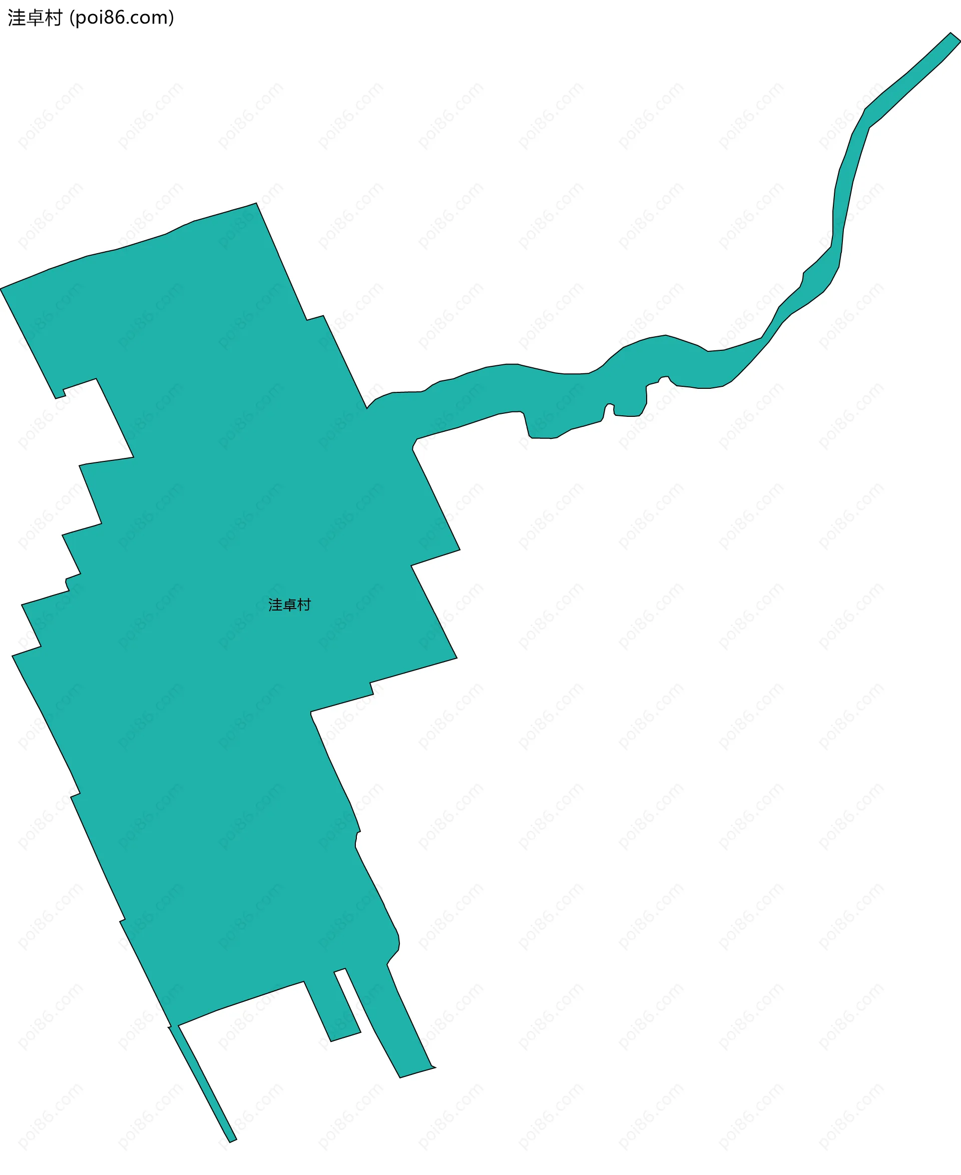 洼卓村边界地图