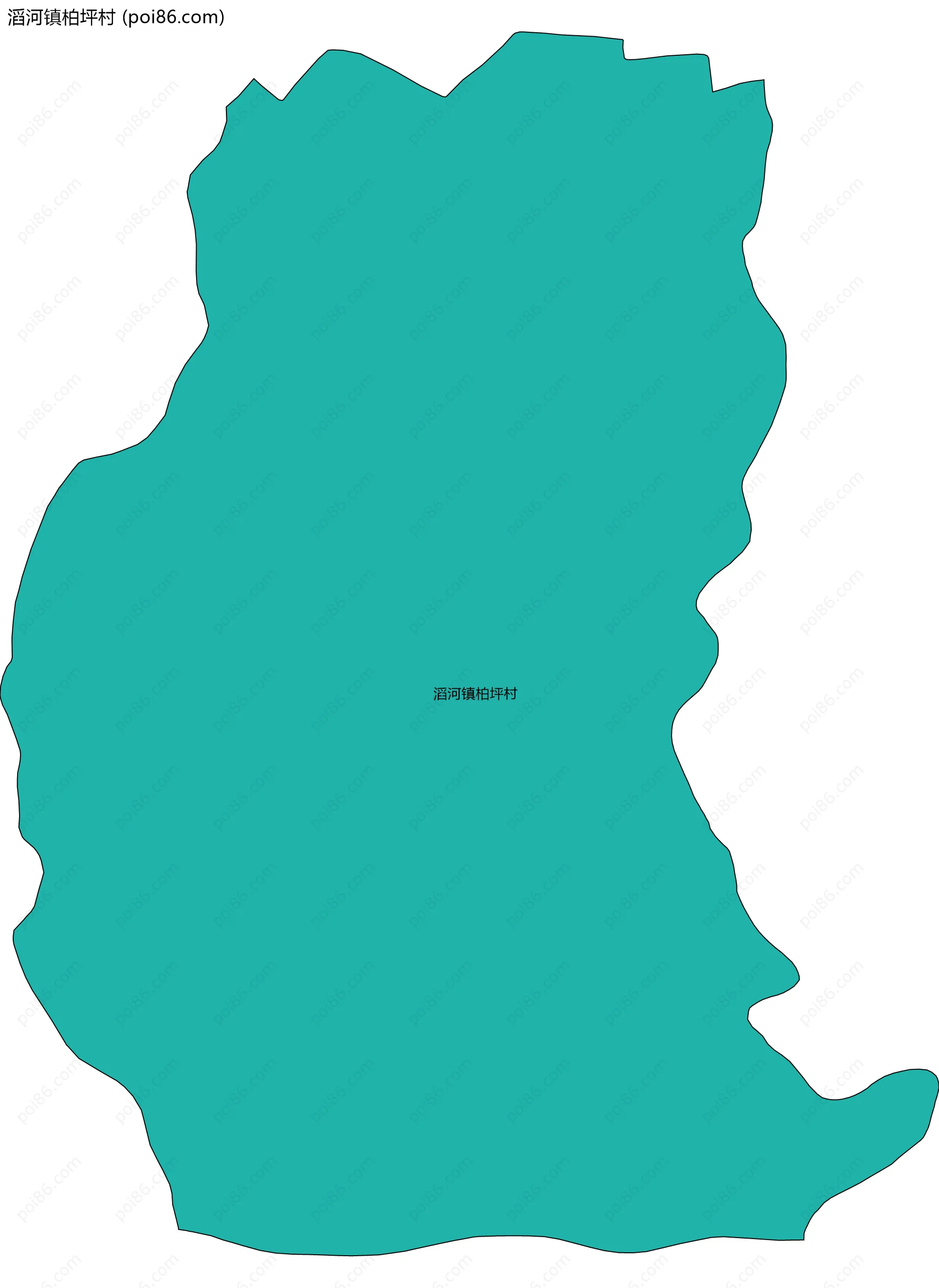 滔河镇柏坪村边界地图