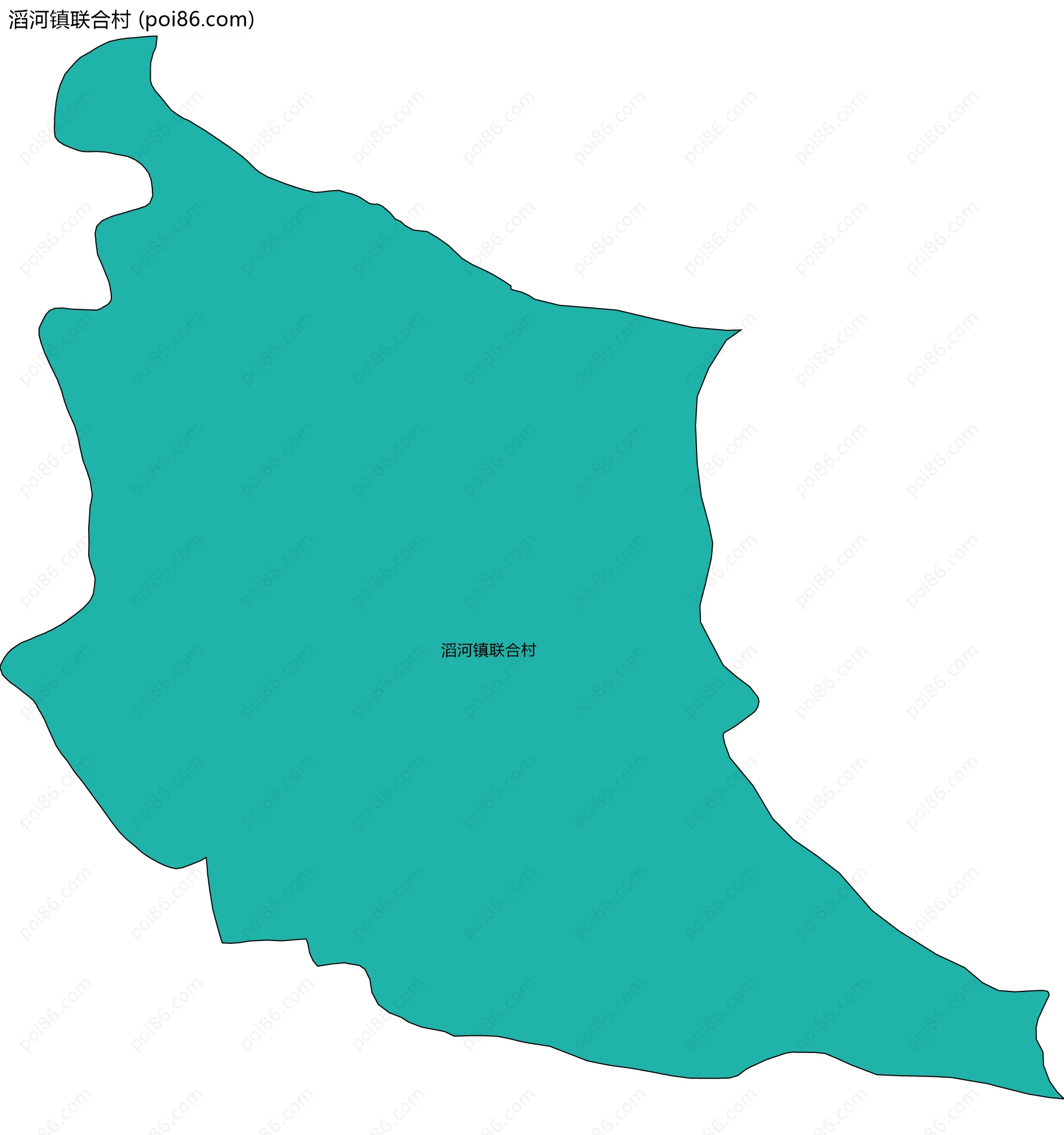 滔河镇联合村边界地图