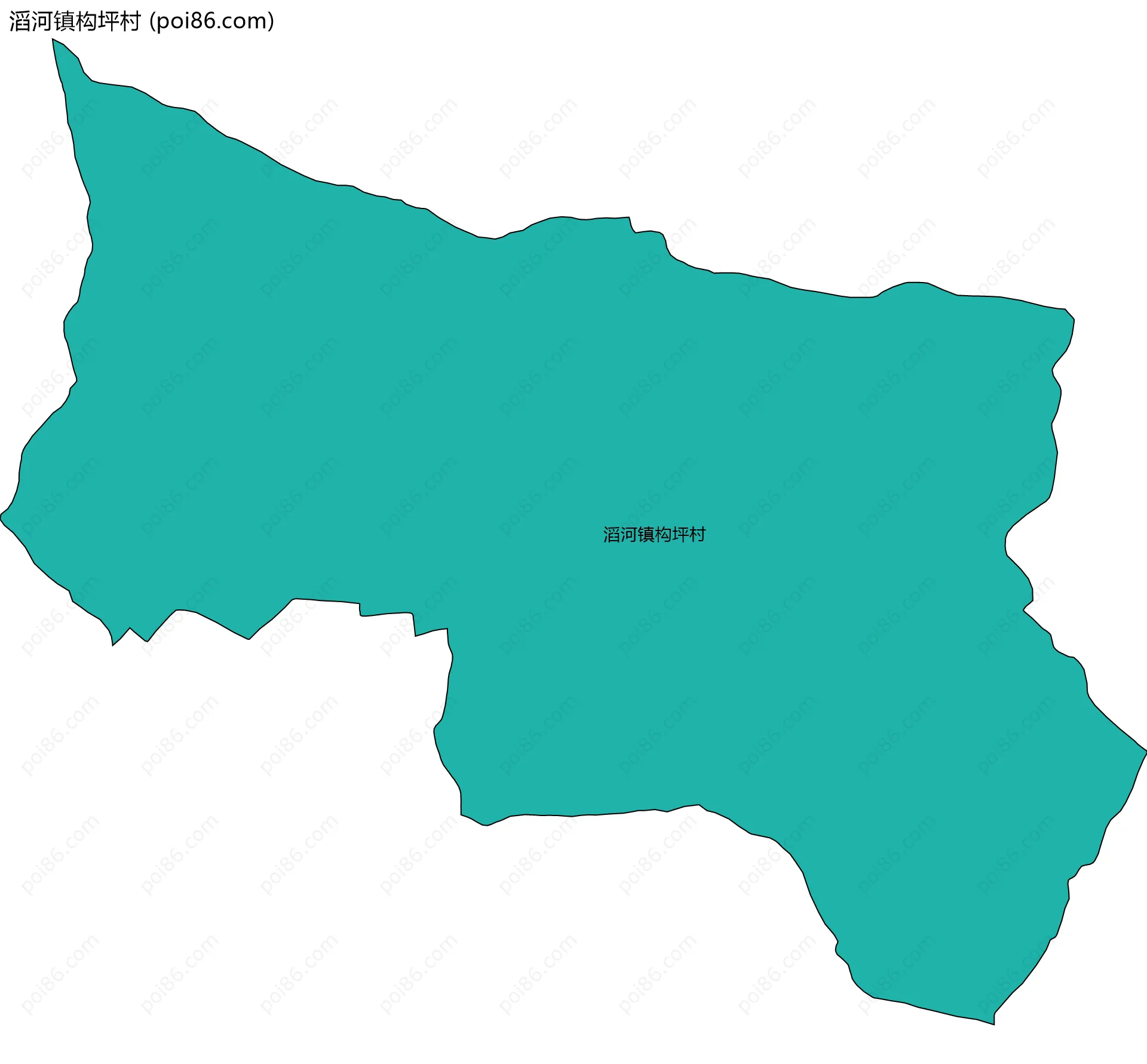 滔河镇构坪村边界地图