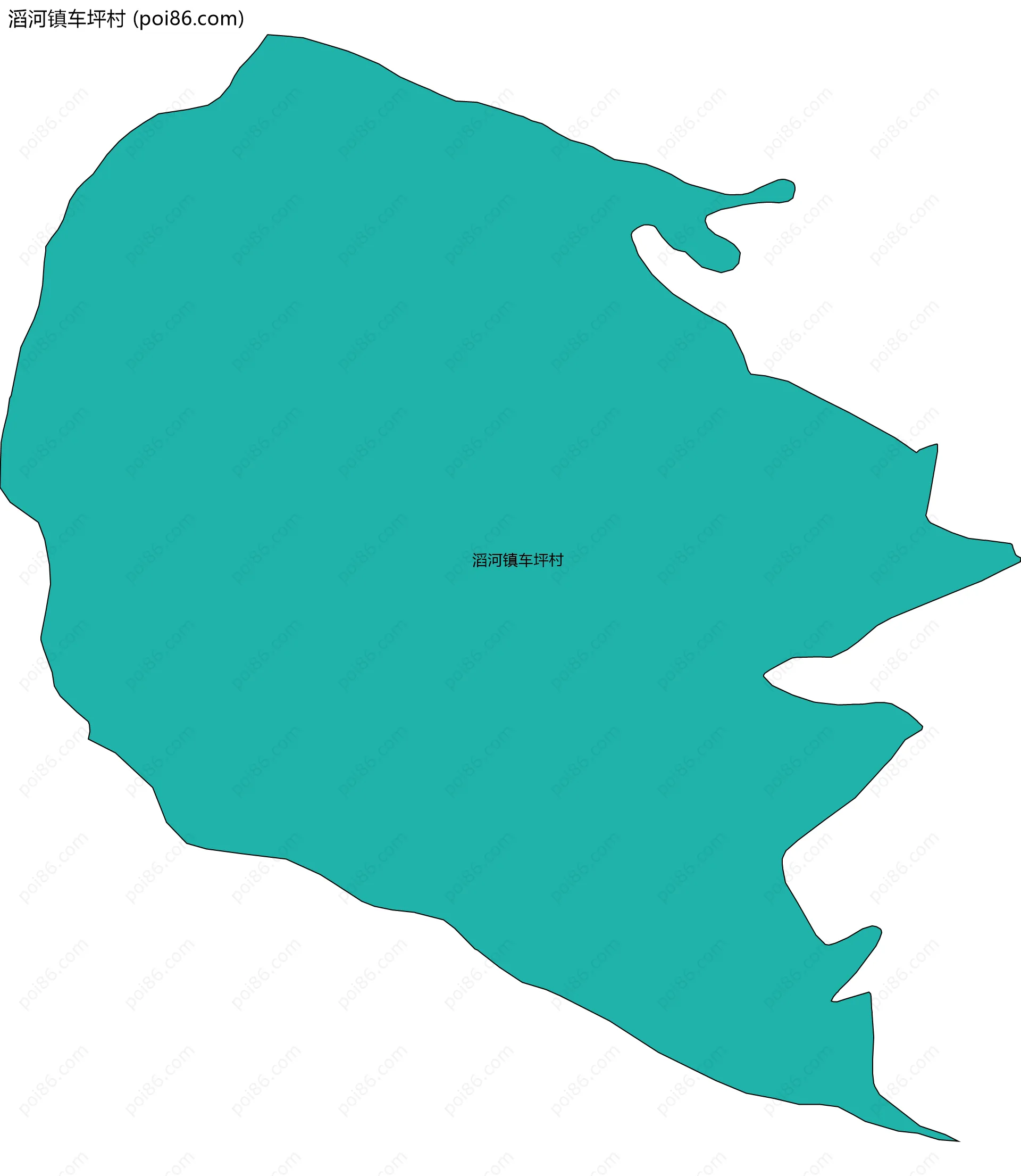 滔河镇车坪村边界地图