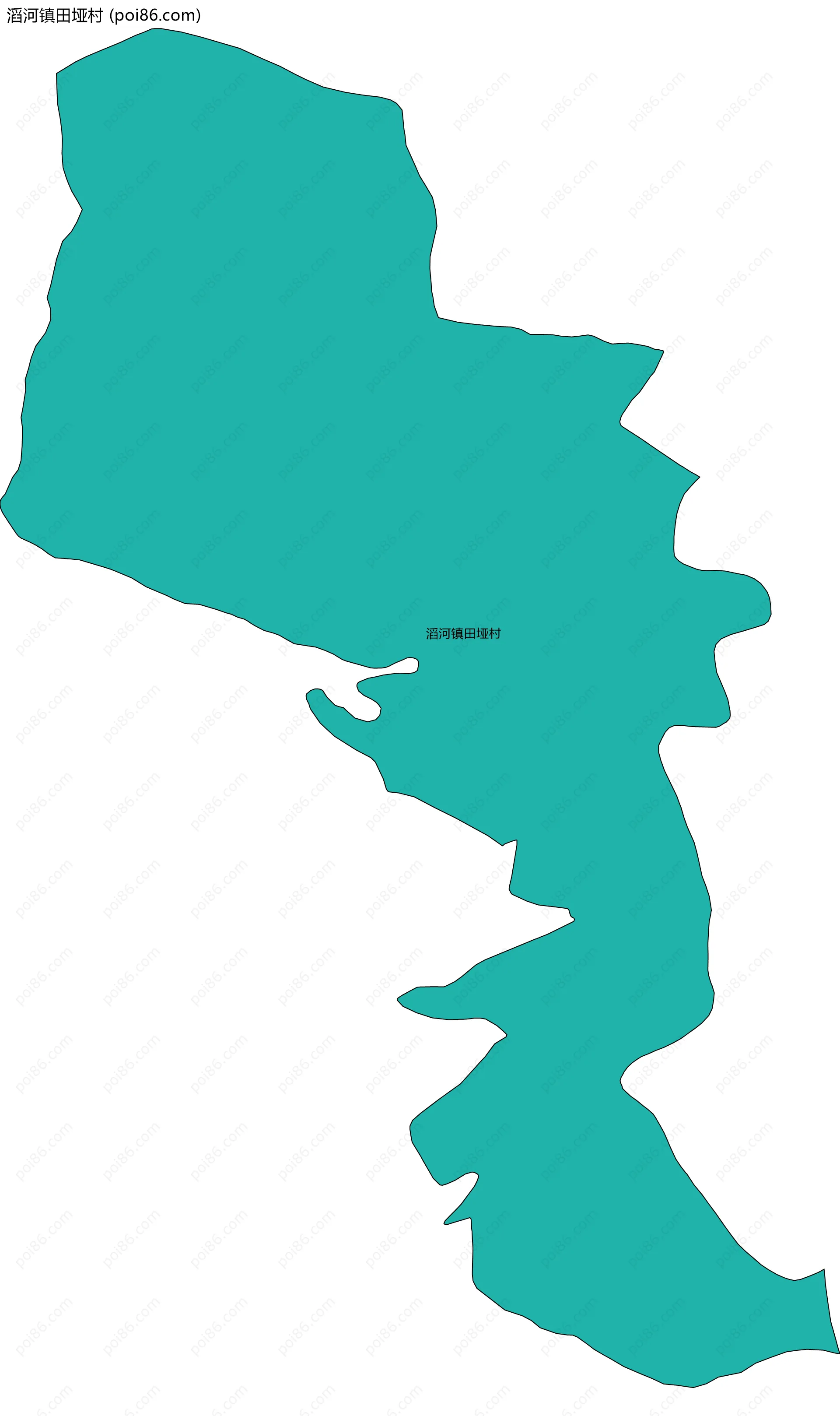 滔河镇田垭村边界地图