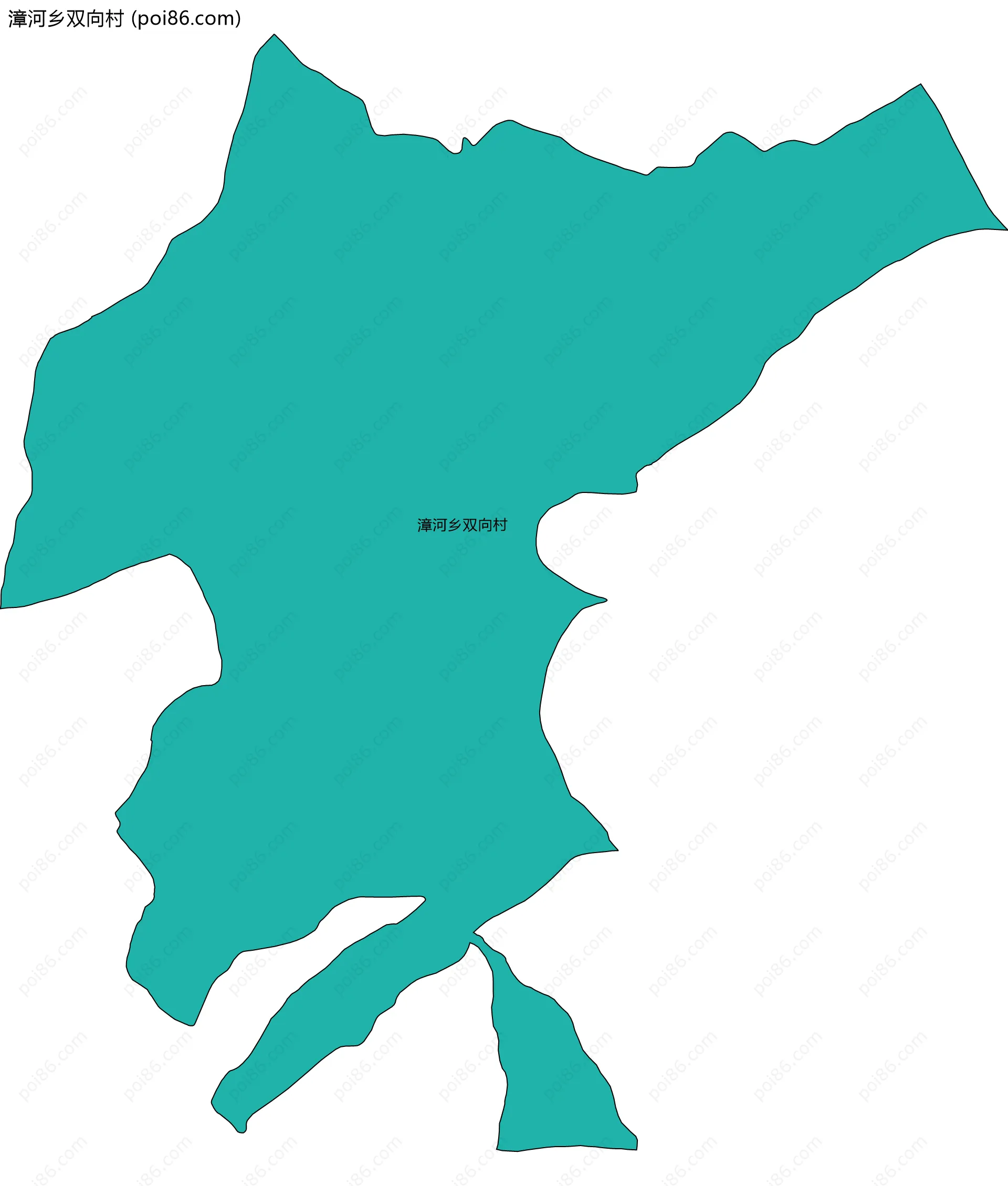 漳河乡双向村边界地图