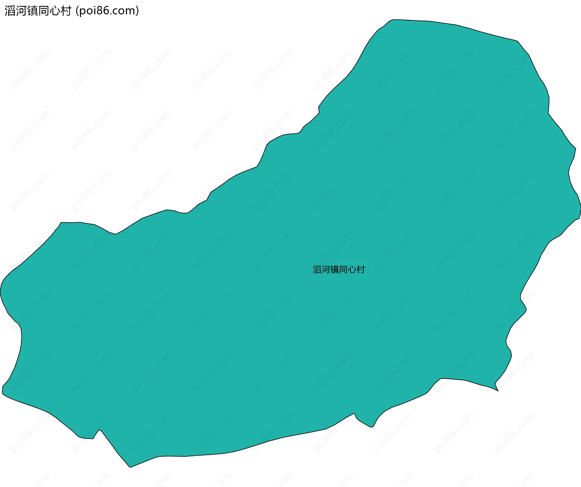 滔河镇同心村边界地图