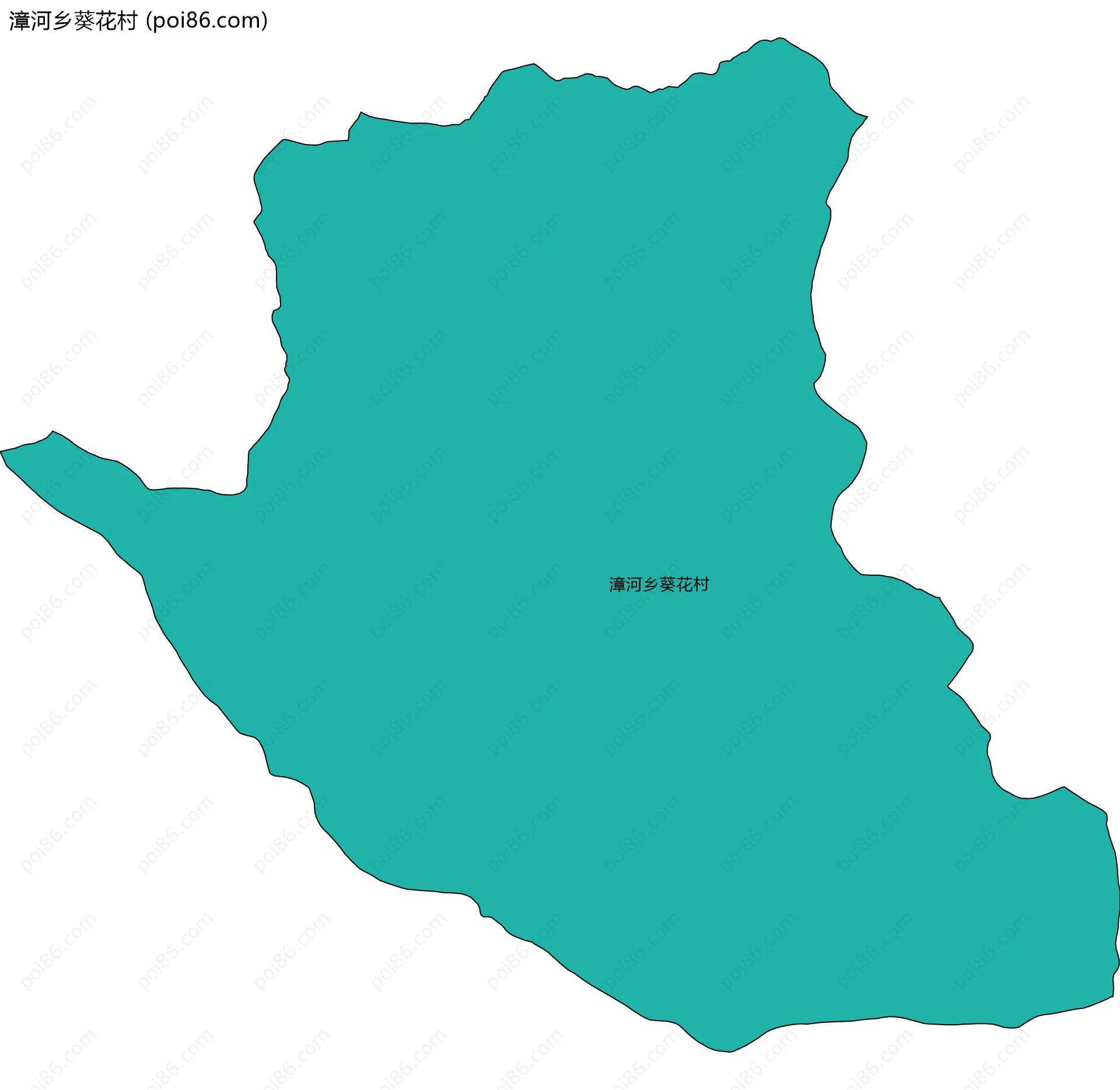 漳河乡葵花村边界地图