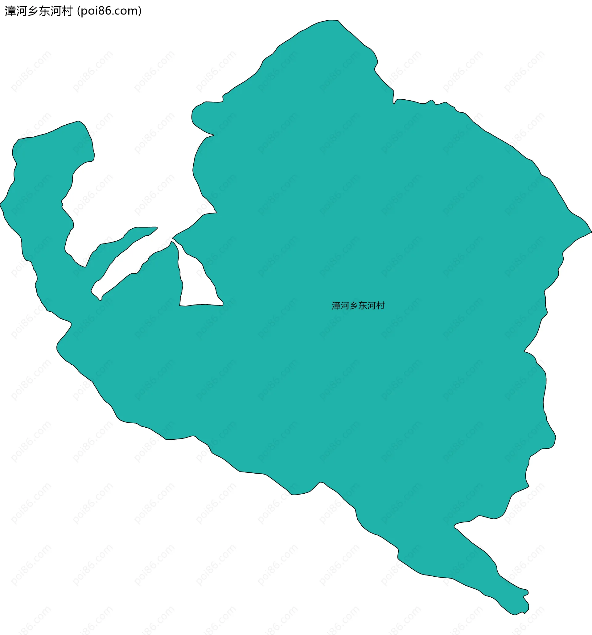 漳河乡东河村边界地图