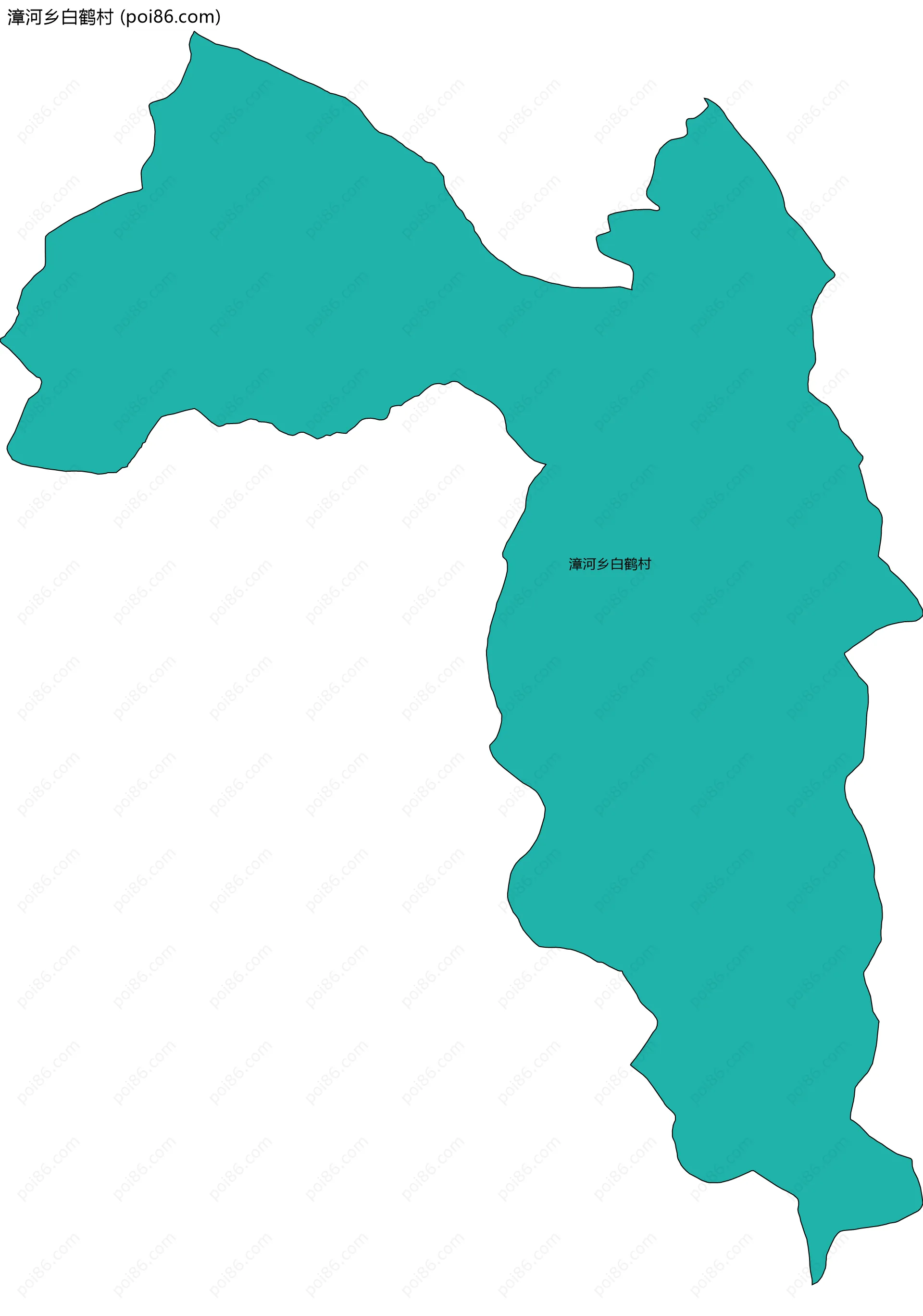 漳河乡白鹤村边界地图