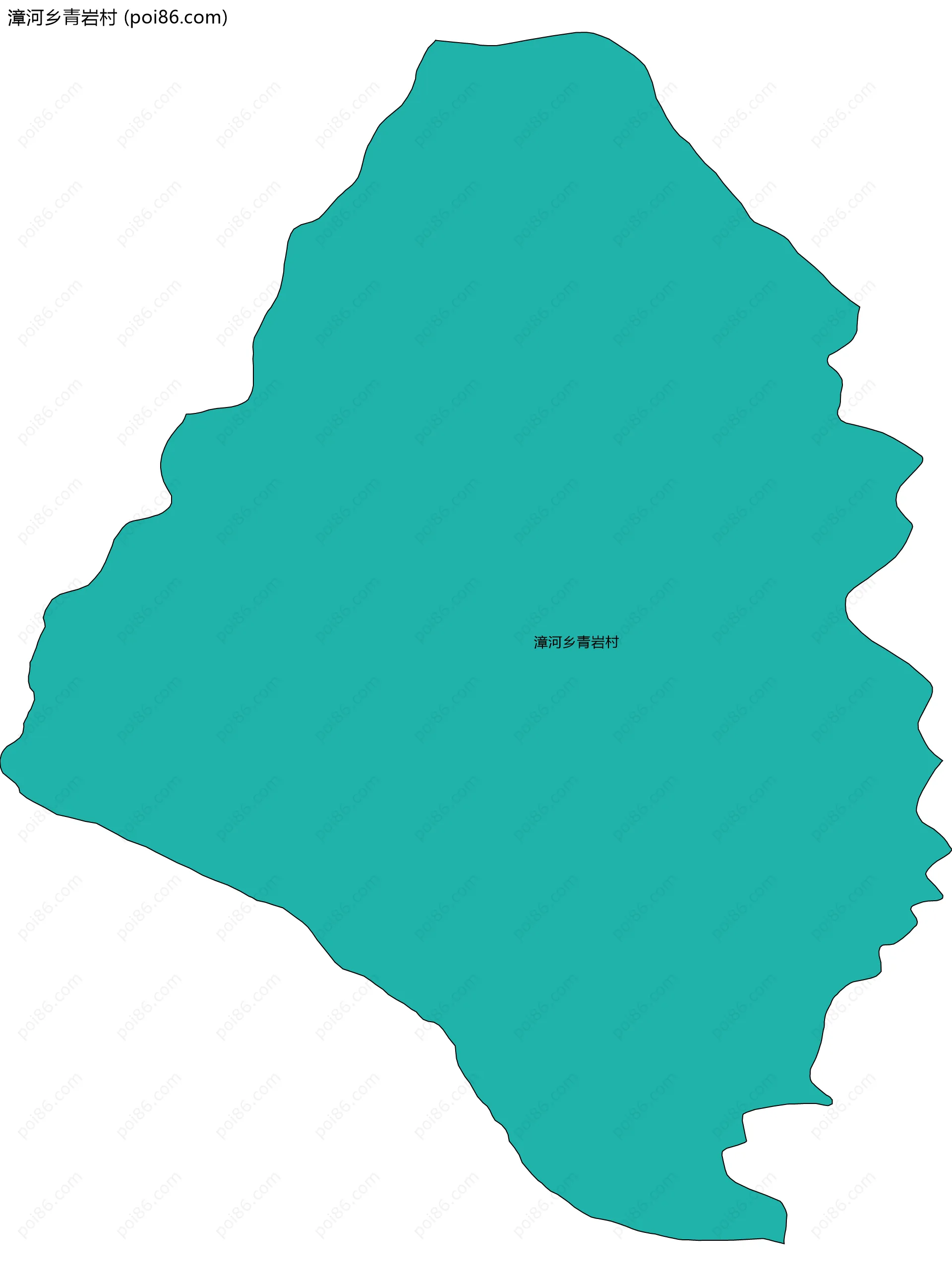 漳河乡青岩村边界地图