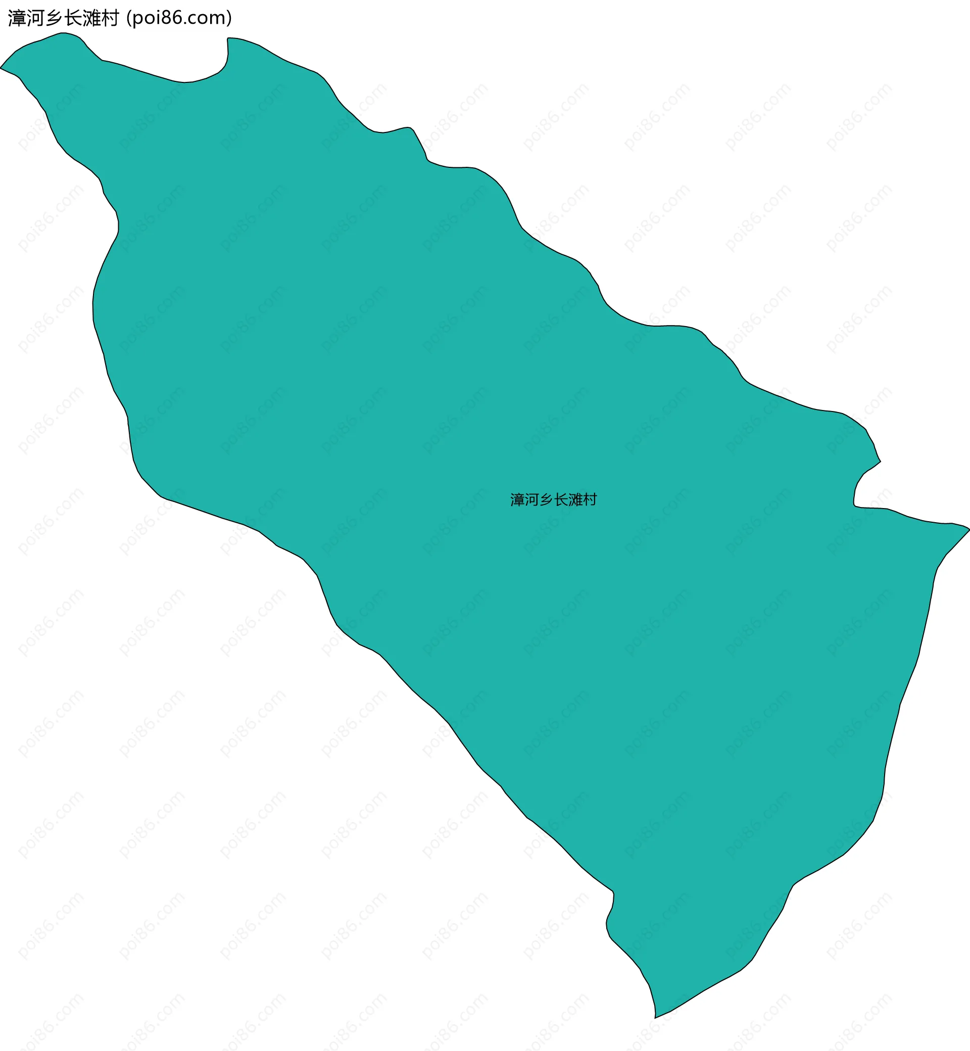 漳河乡长滩村边界地图