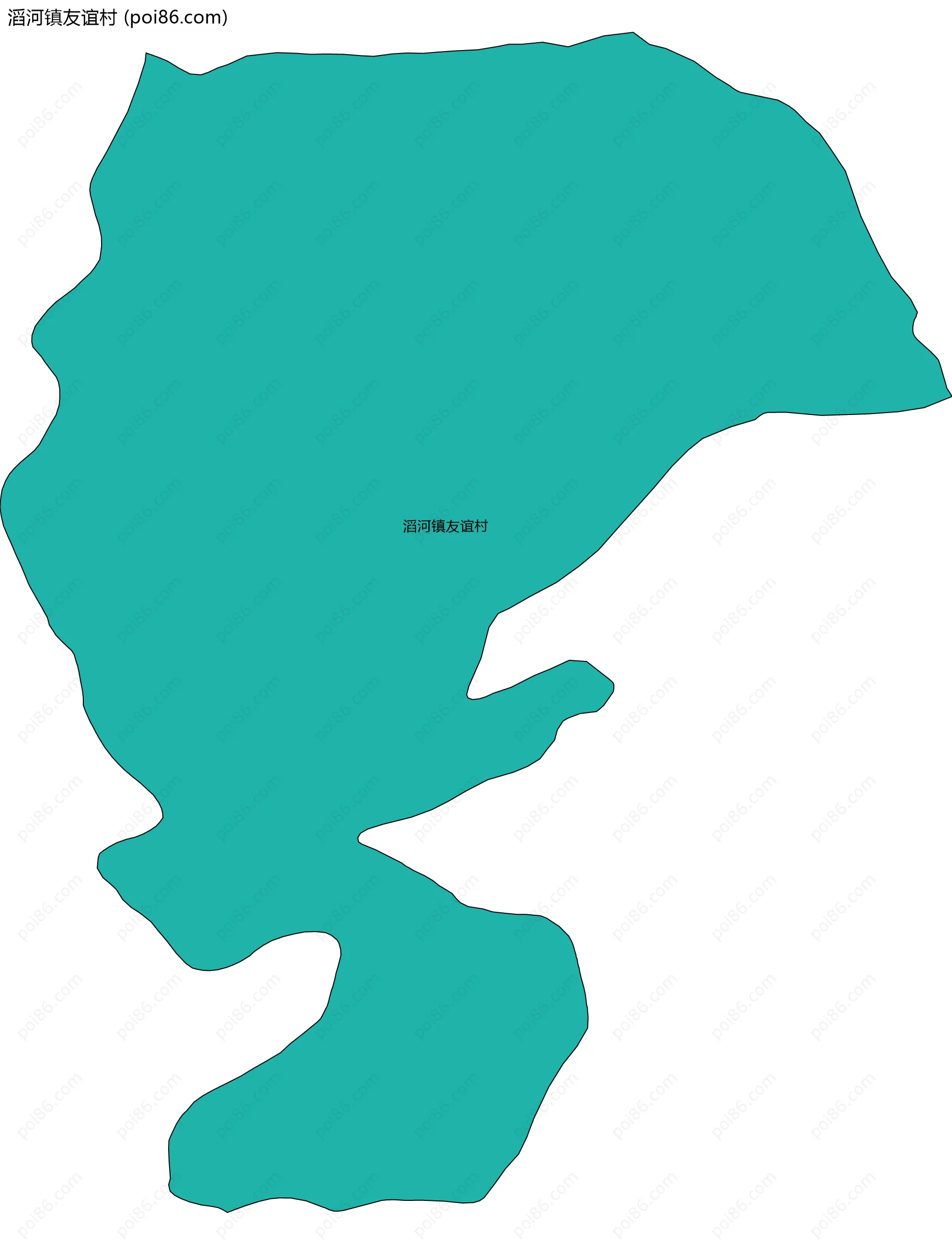 滔河镇友谊村边界地图