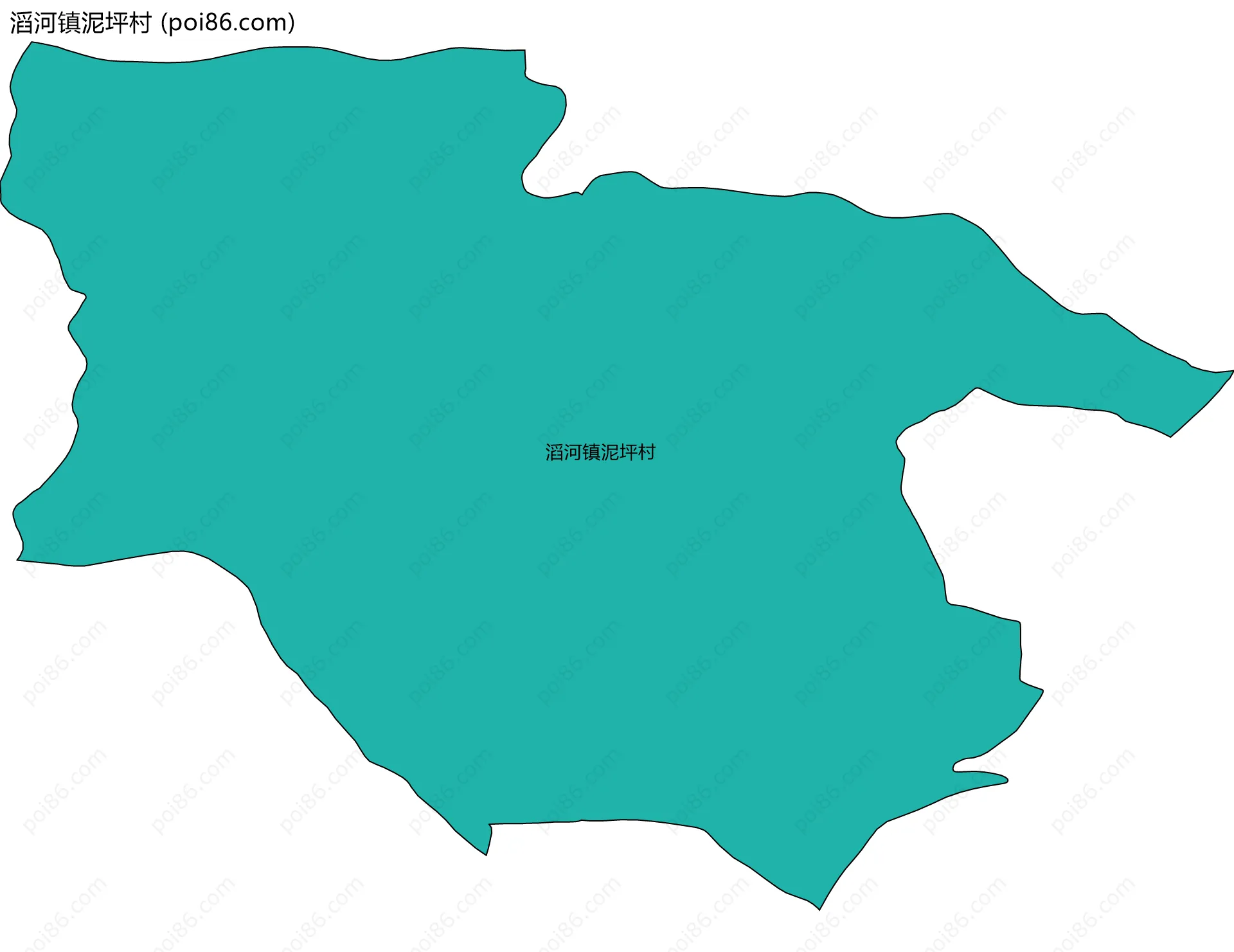 滔河镇泥坪村边界地图