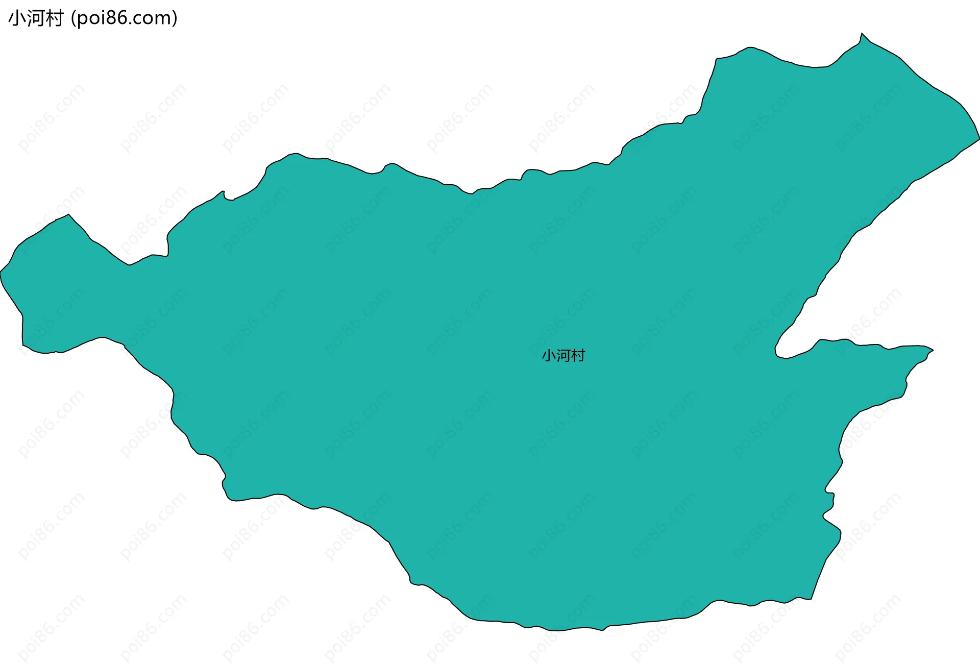 小河村边界地图