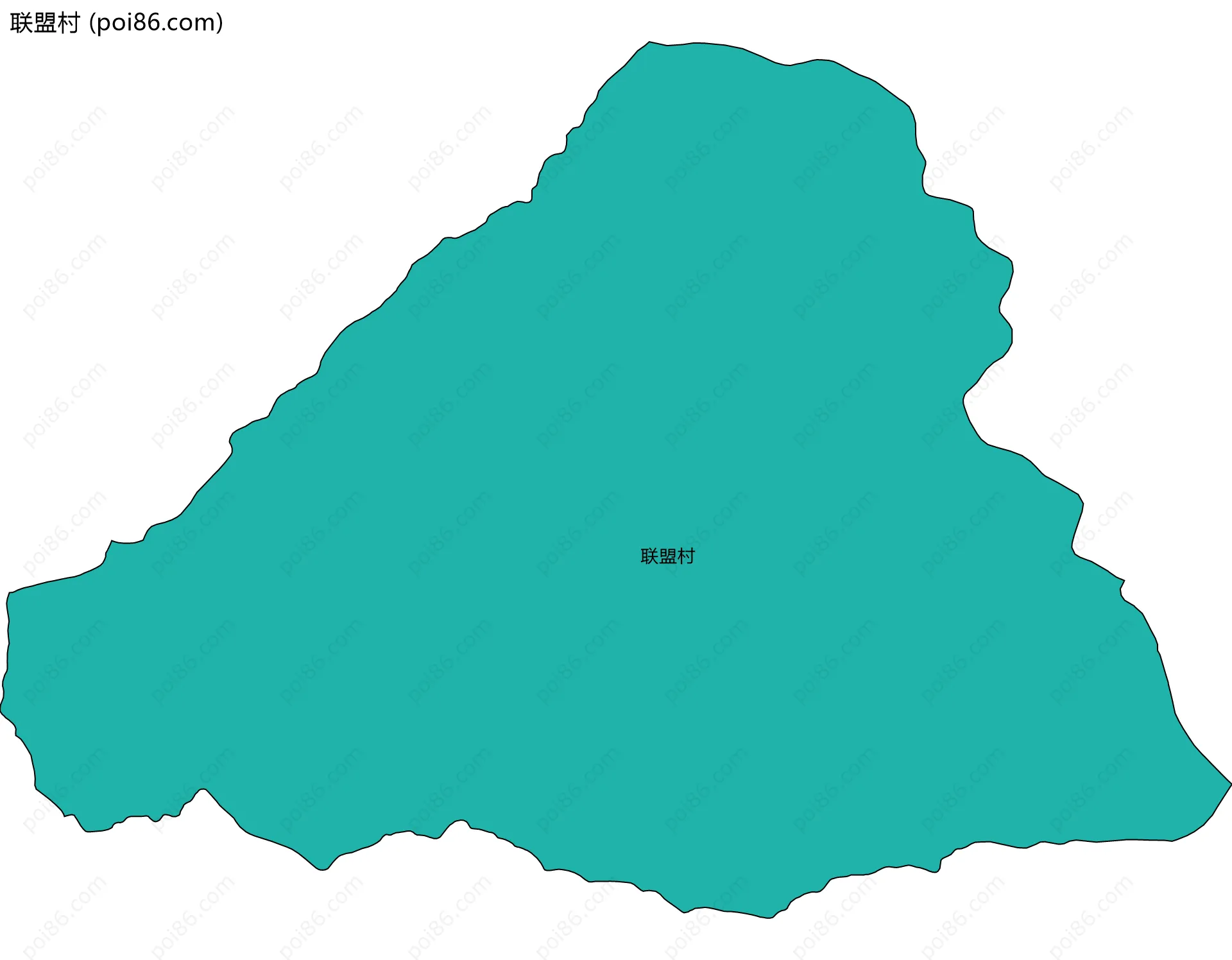 联盟村边界地图
