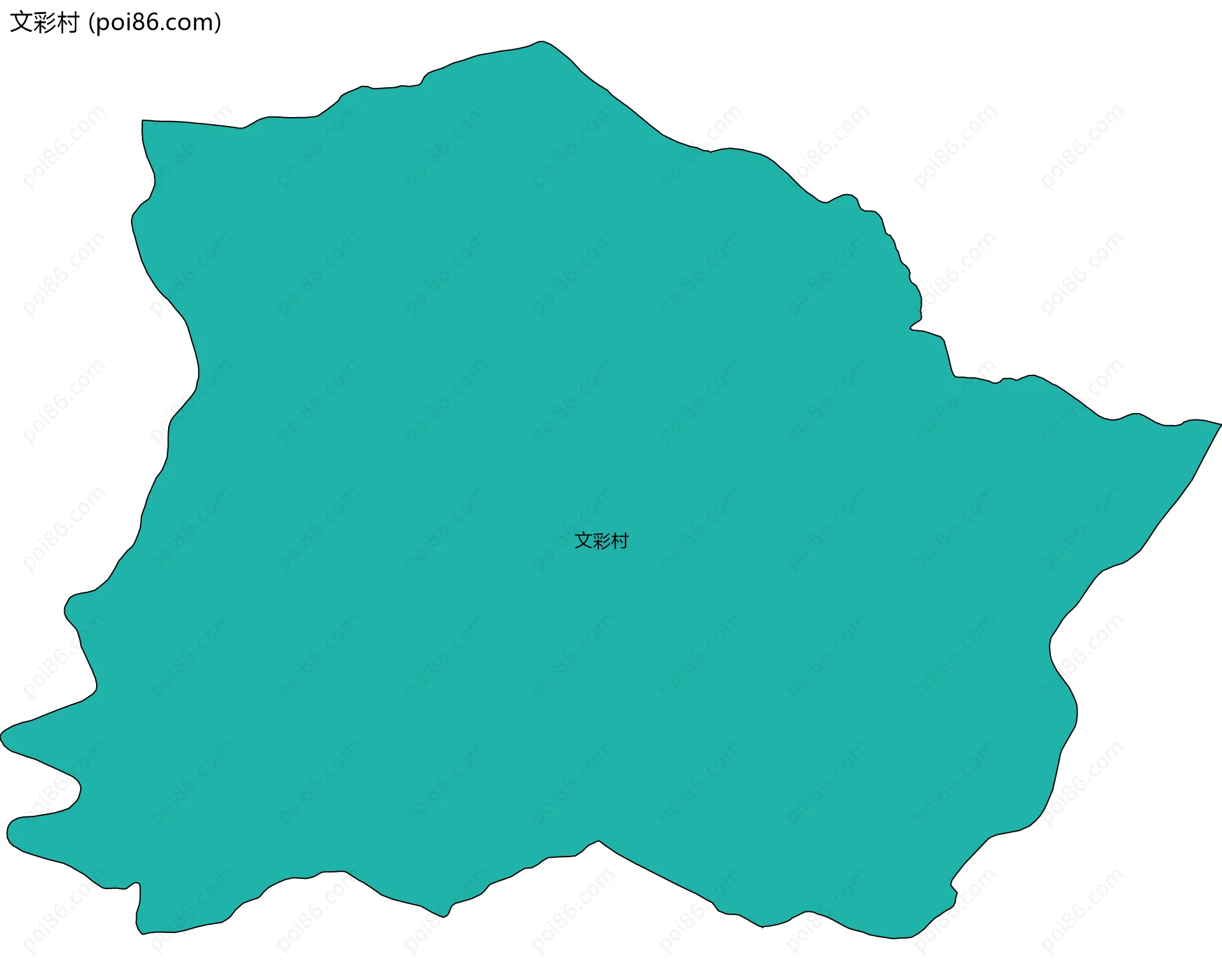 文彩村边界地图