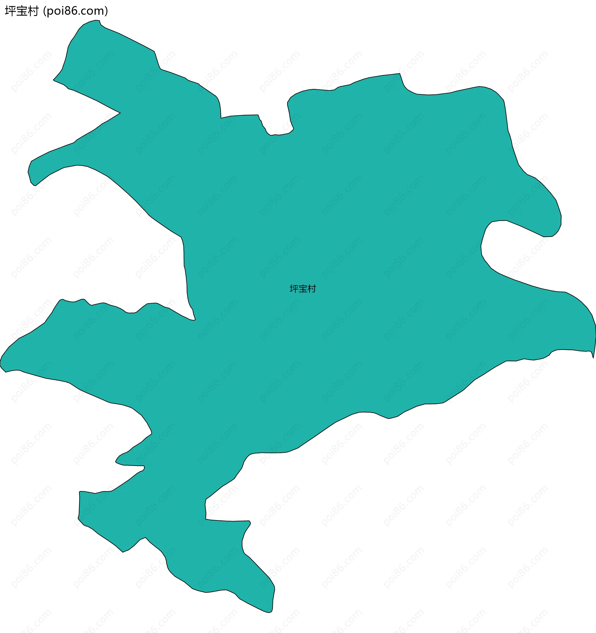 坪宝村边界地图