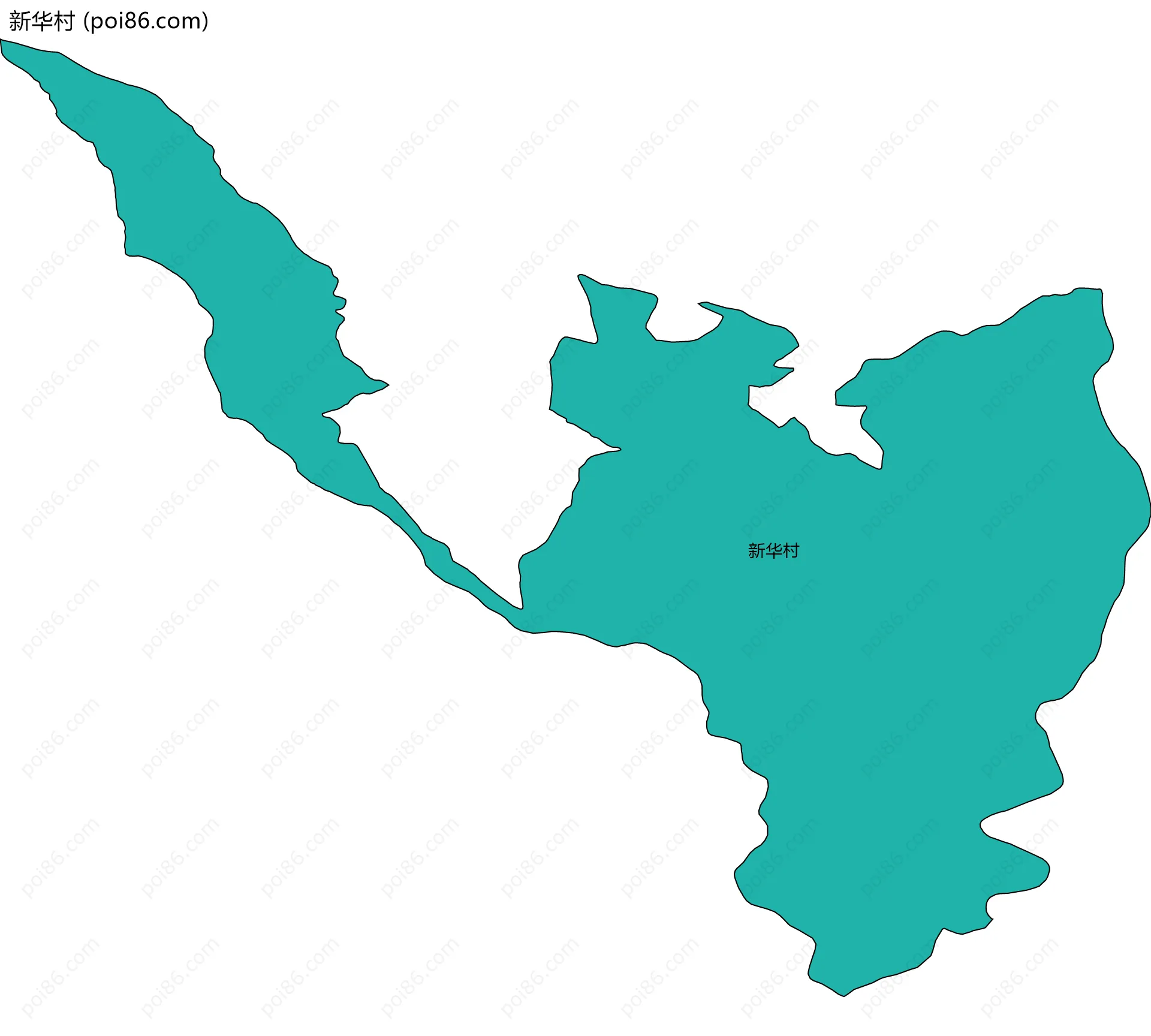 新华村边界地图