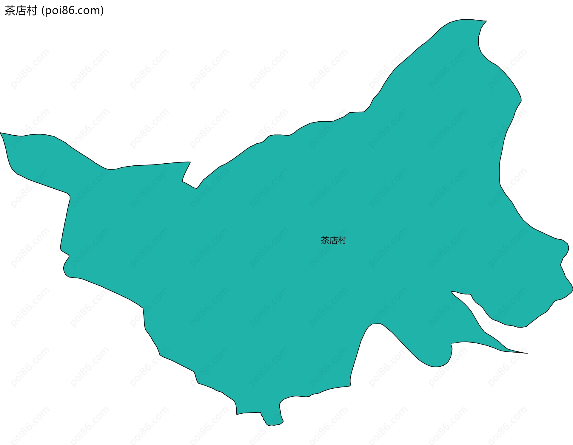茶店村边界地图