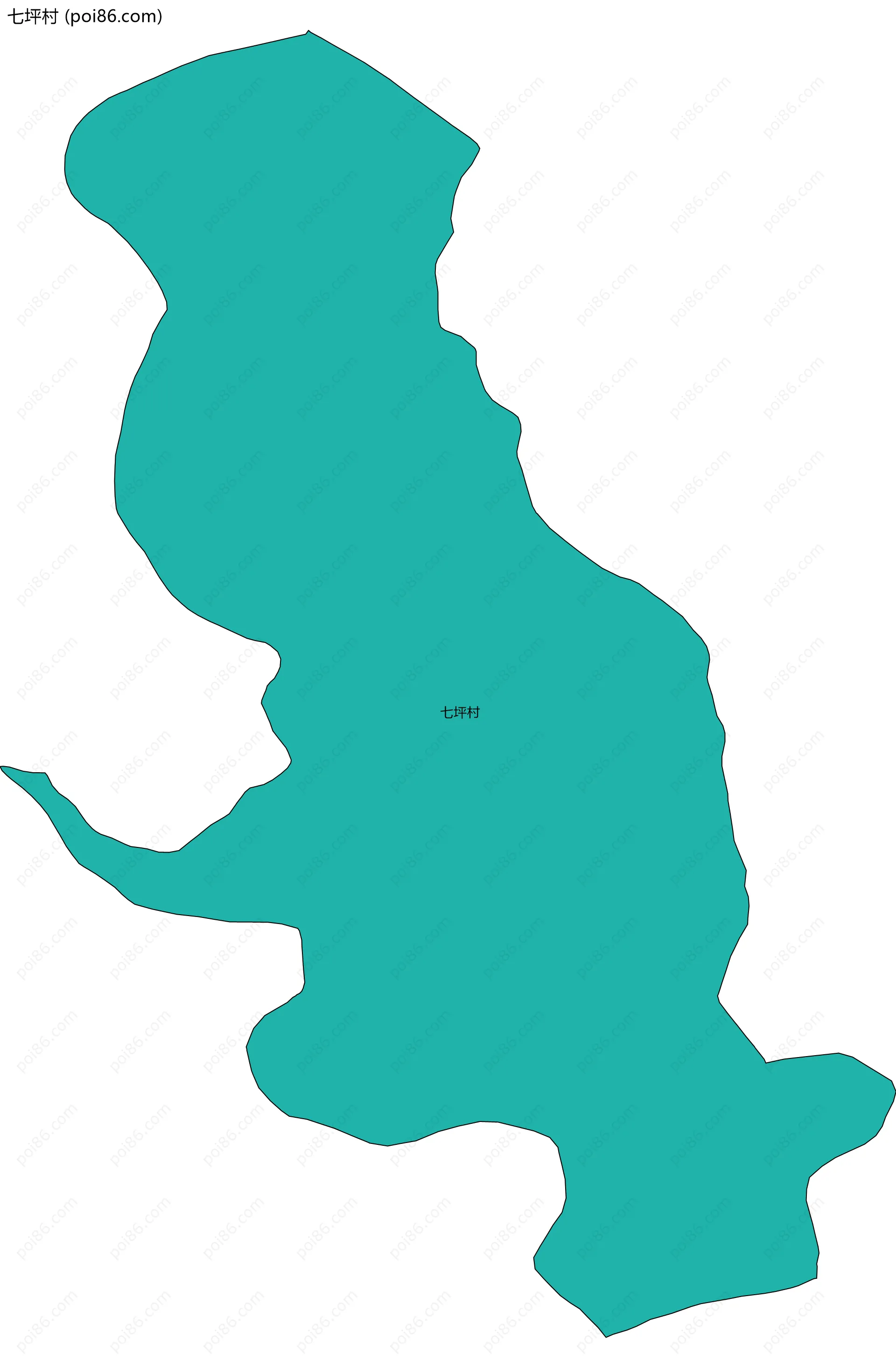 七坪村边界地图