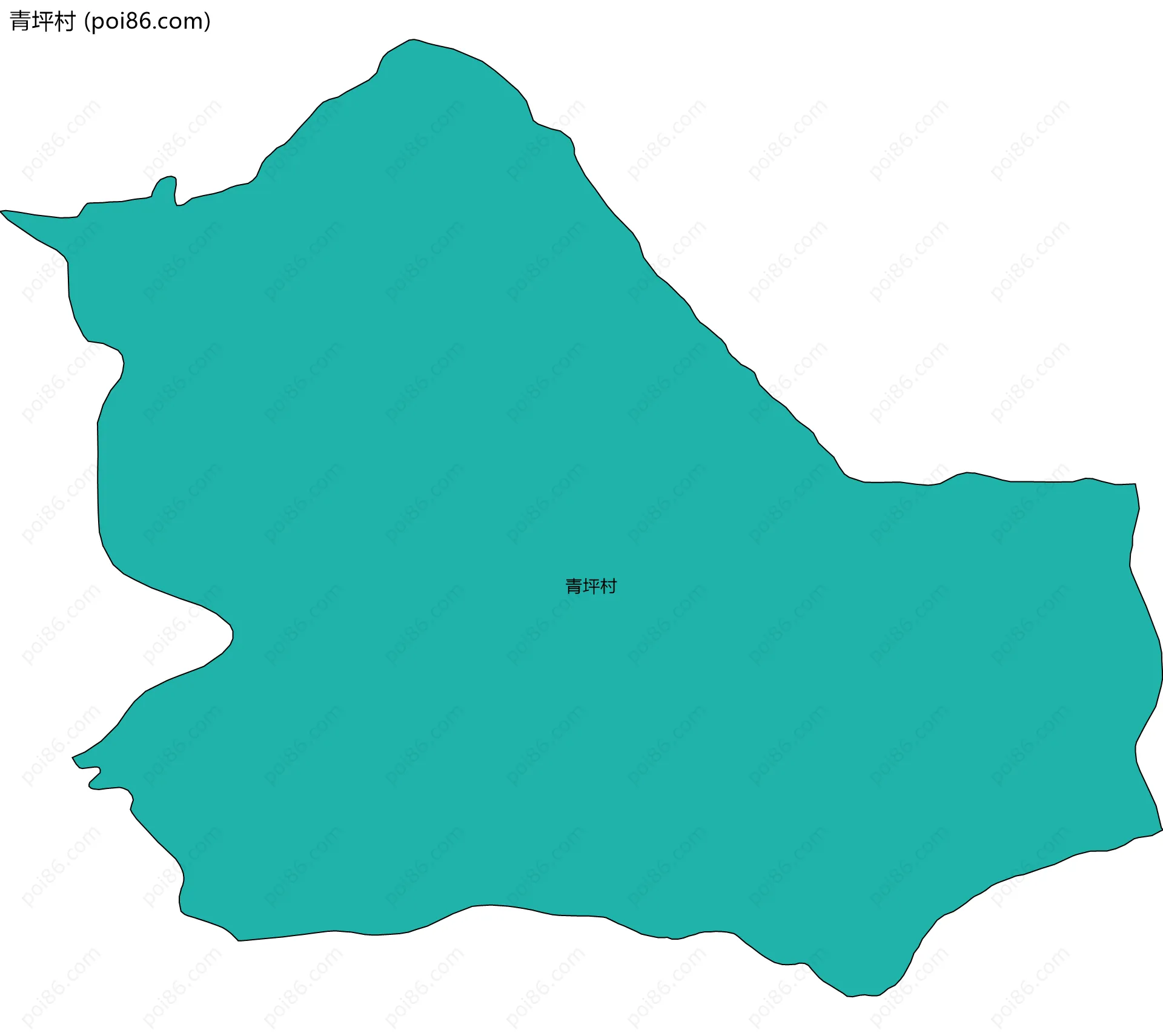 青坪村边界地图