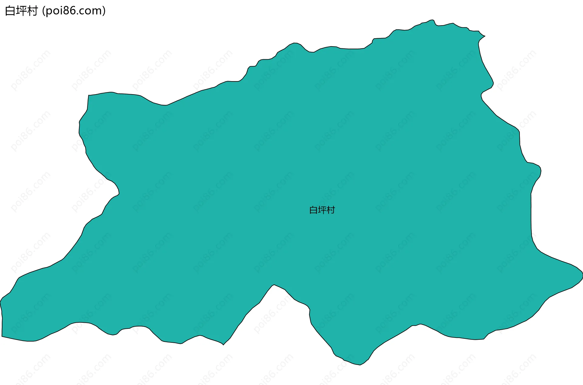 白坪村边界地图