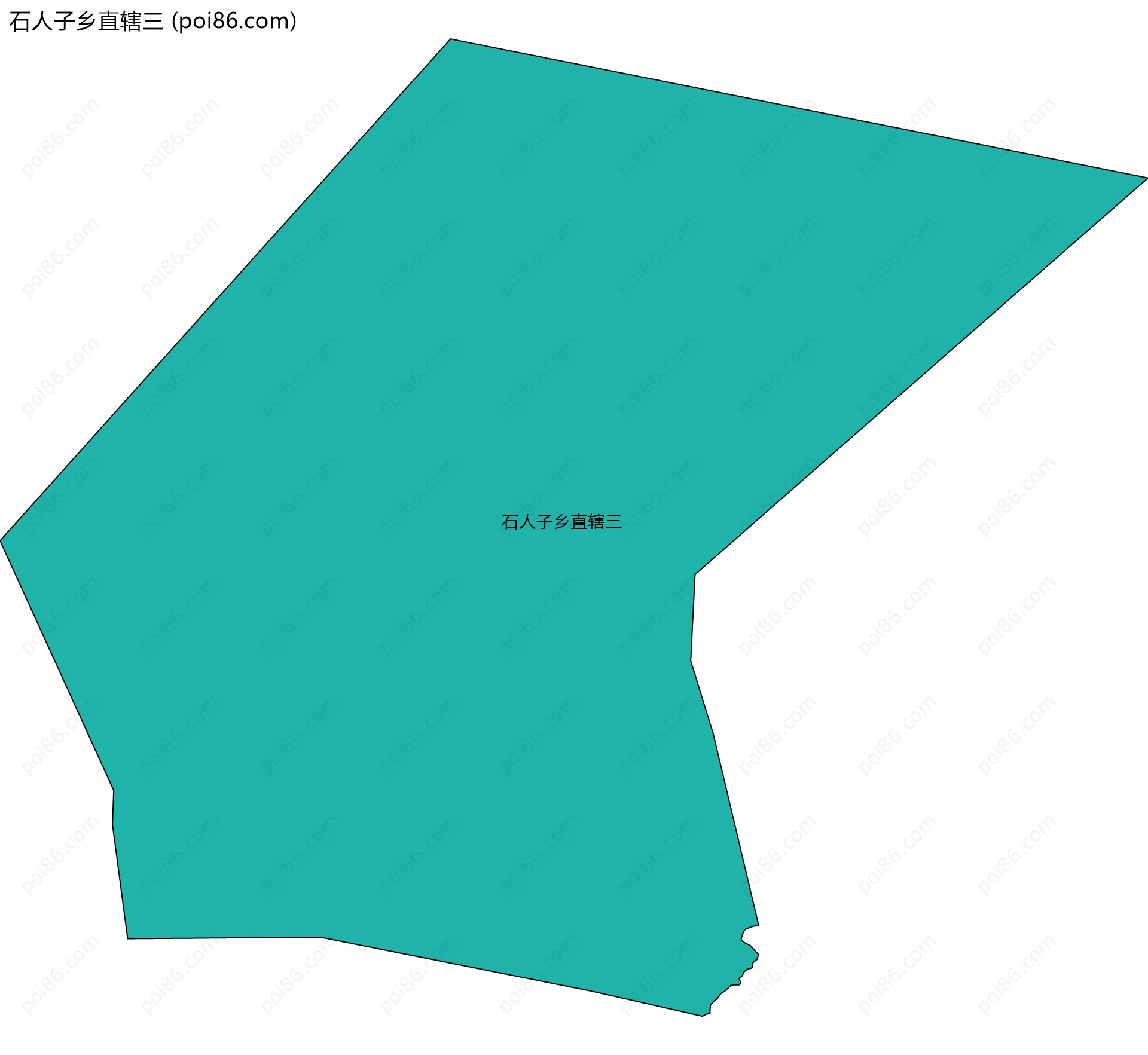 石人子乡直辖三边界地图