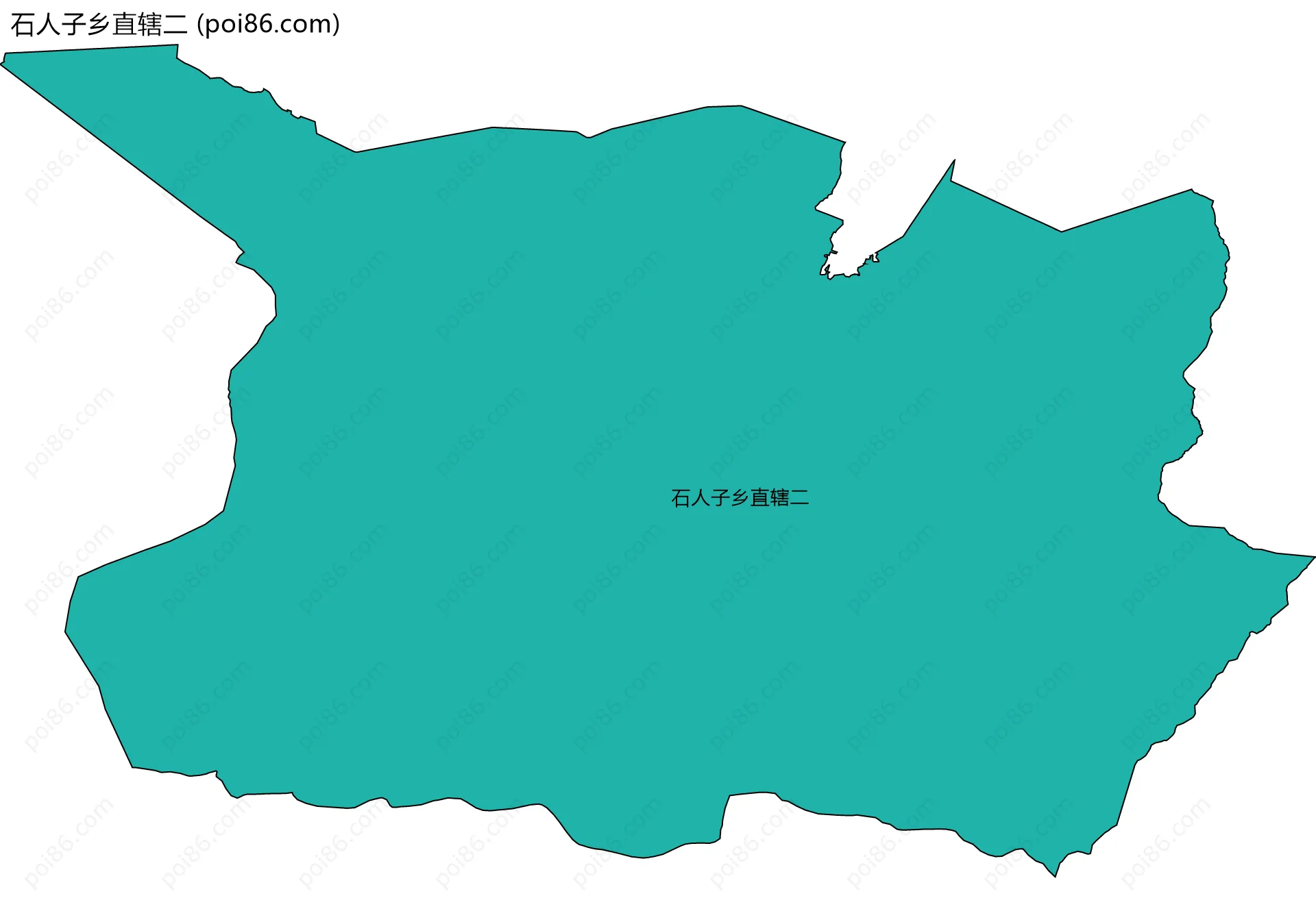 石人子乡直辖二边界地图