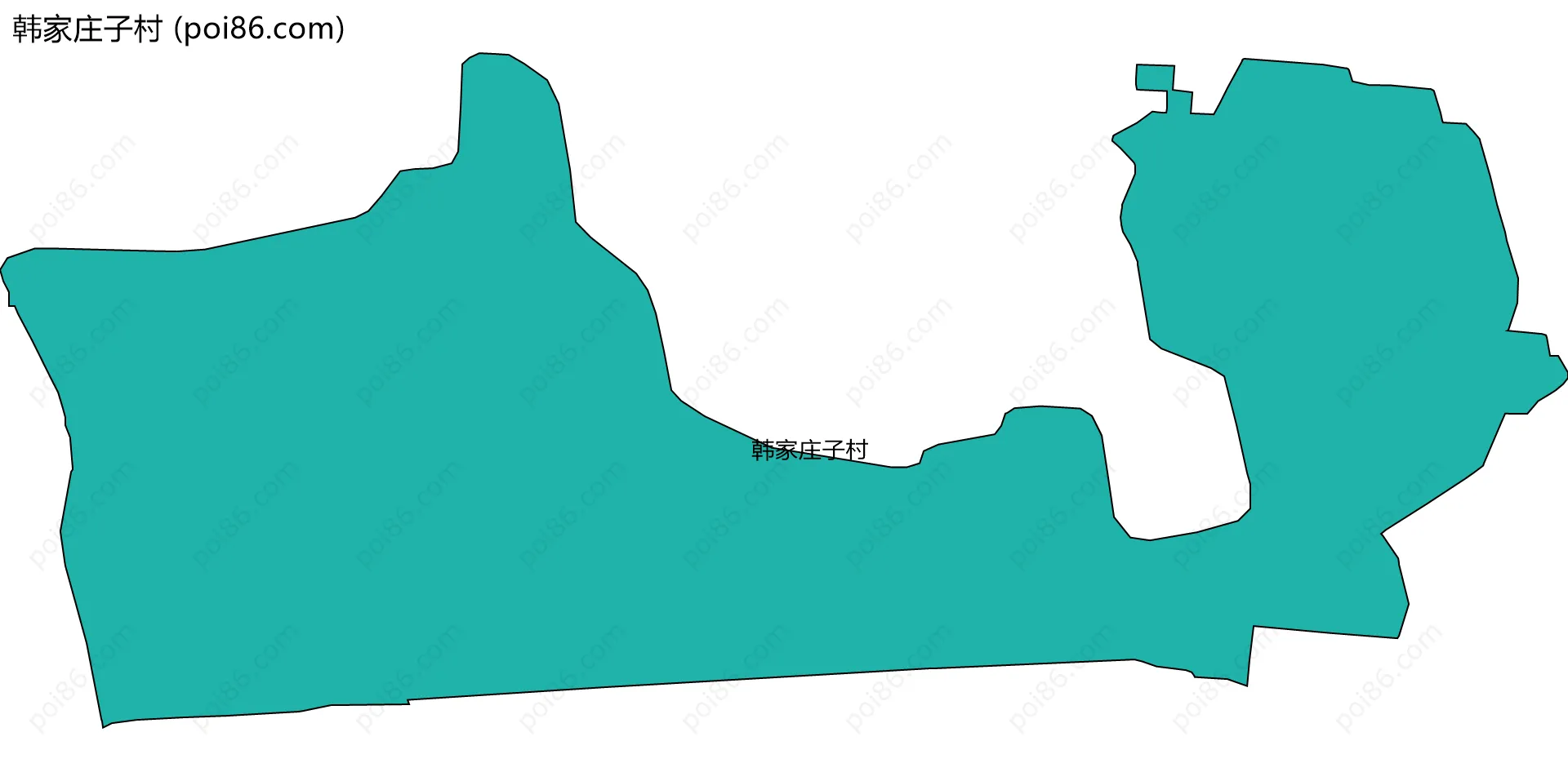 韩家庄子村边界地图