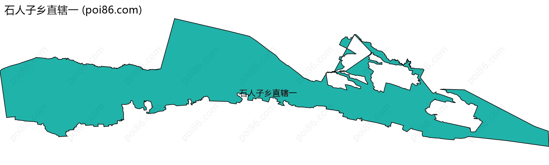 石人子乡直辖一边界地图