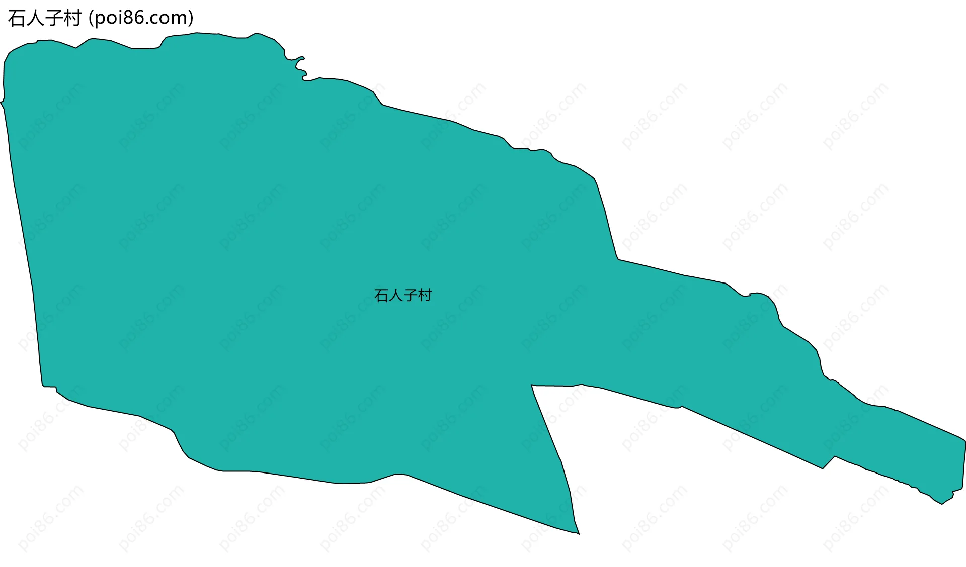石人子村边界地图