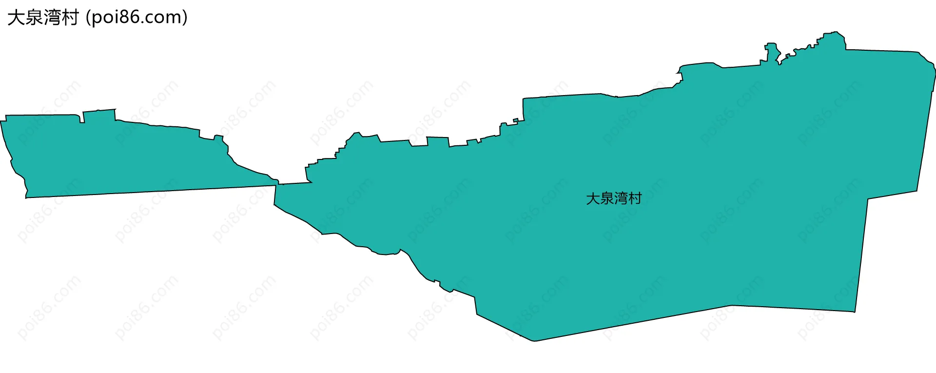 大泉湾村边界地图