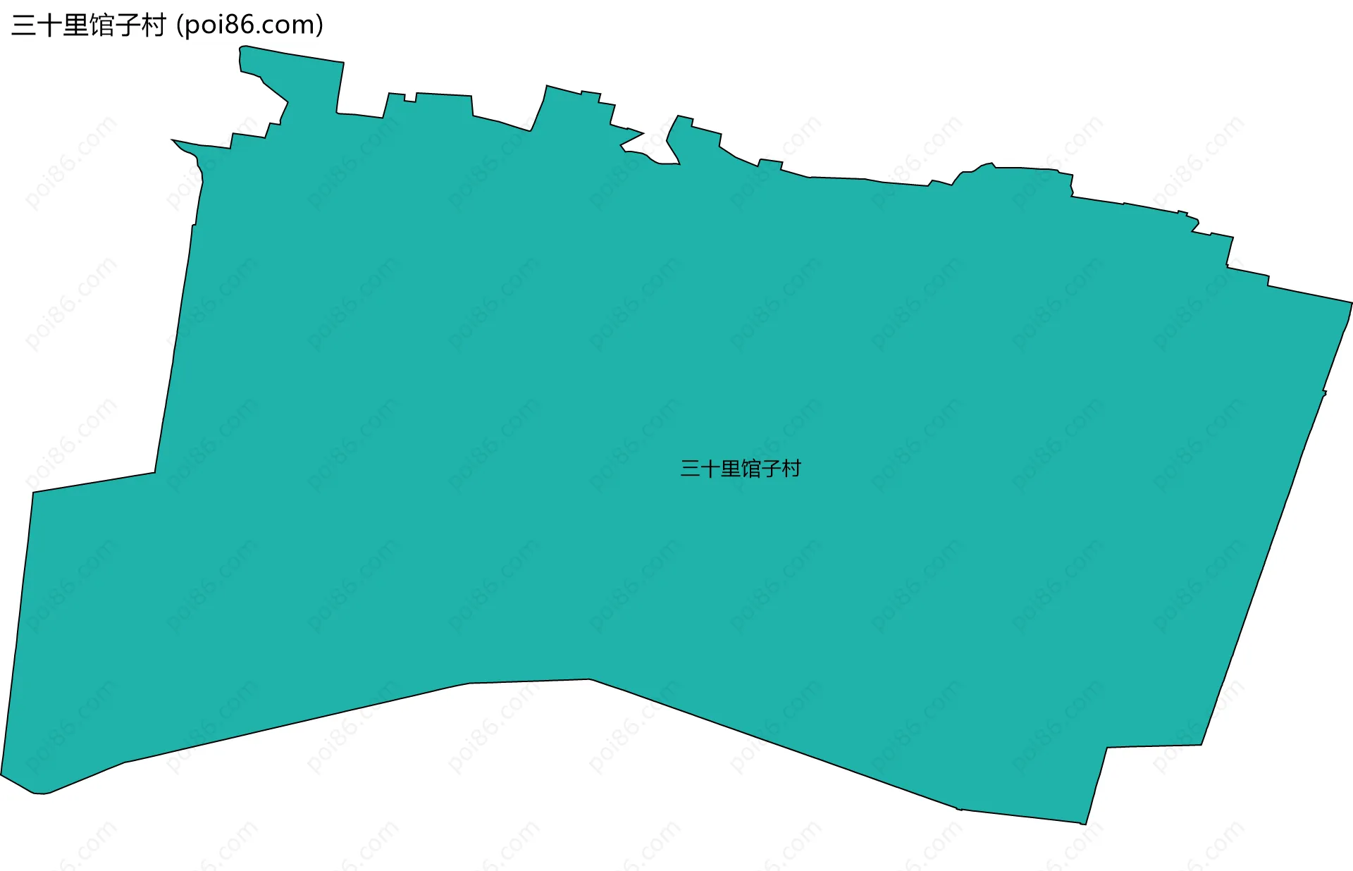 三十里馆子村边界地图