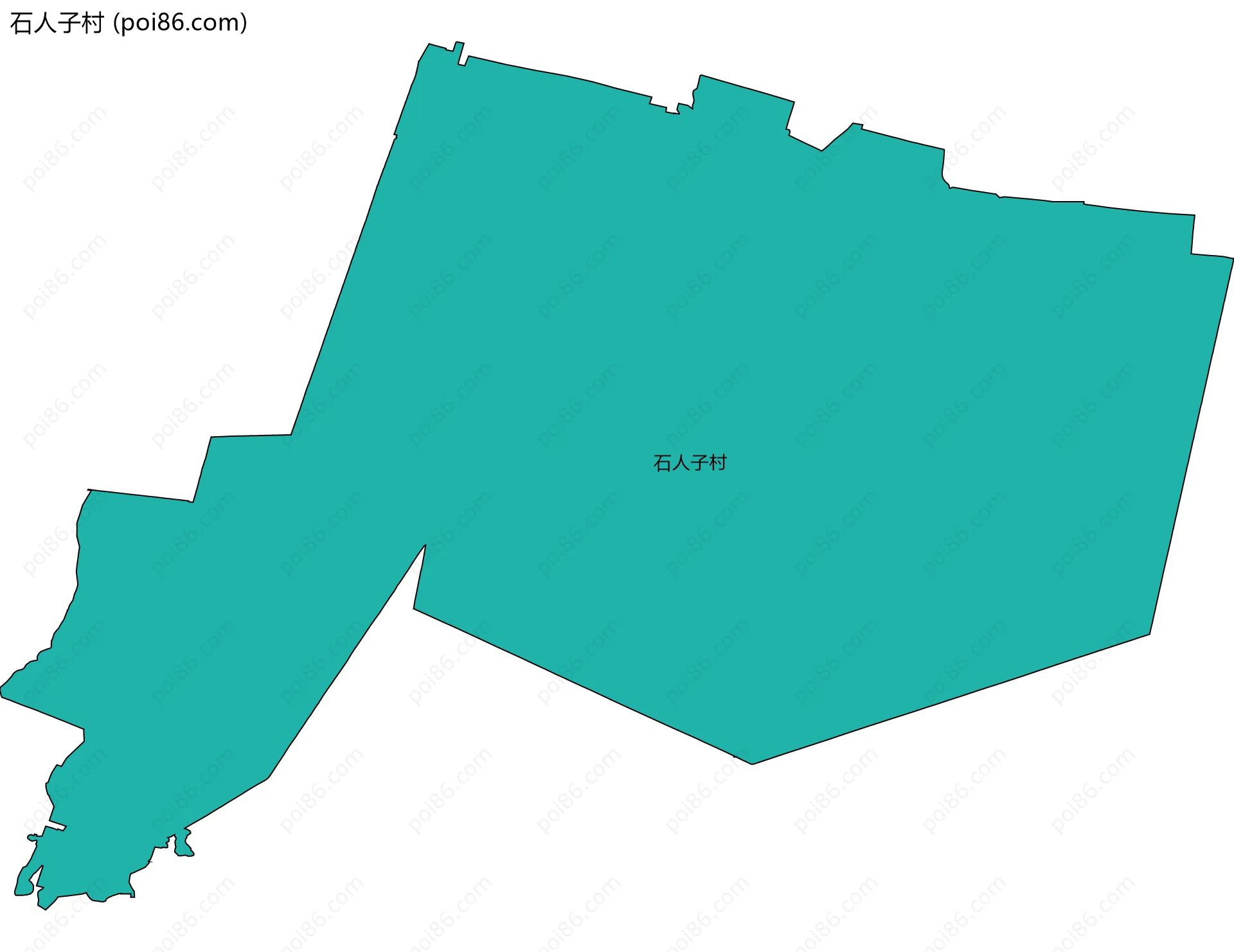 石人子村边界地图