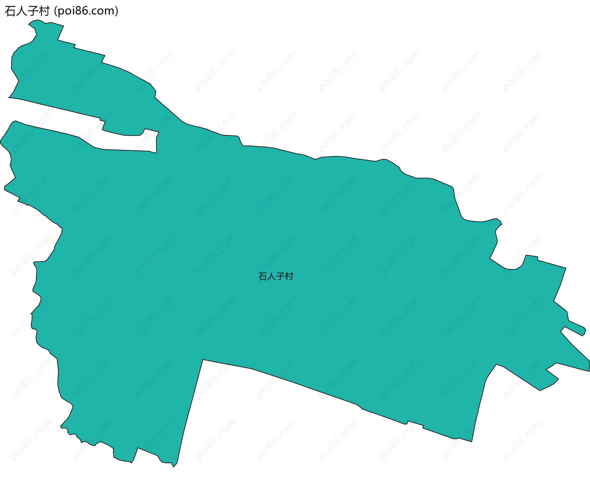 石人子村边界地图