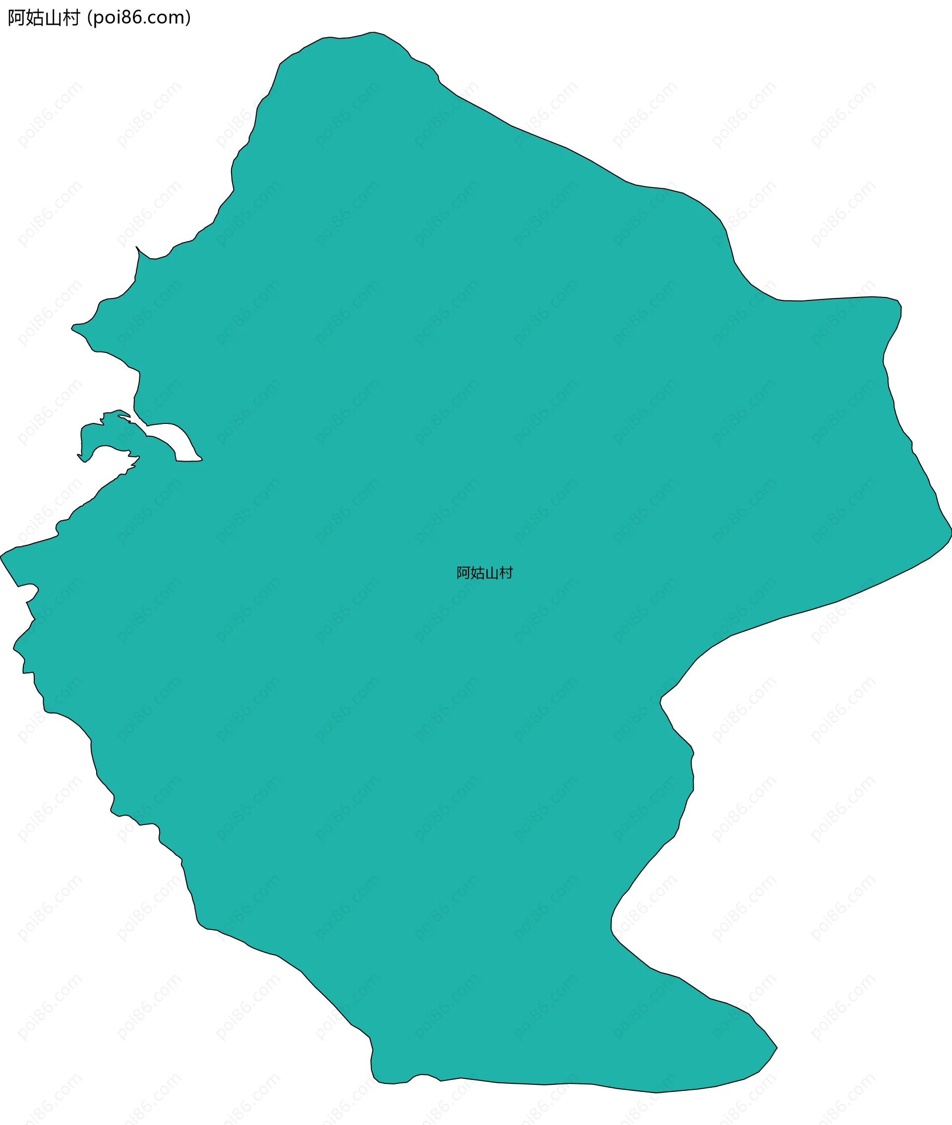 阿姑山村边界地图