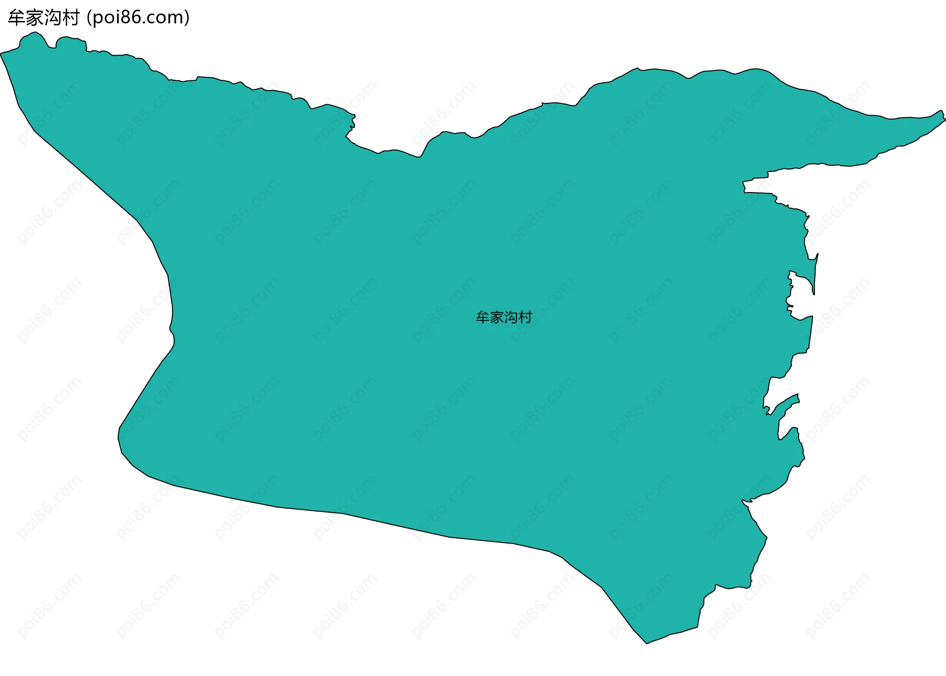 牟家沟村边界地图
