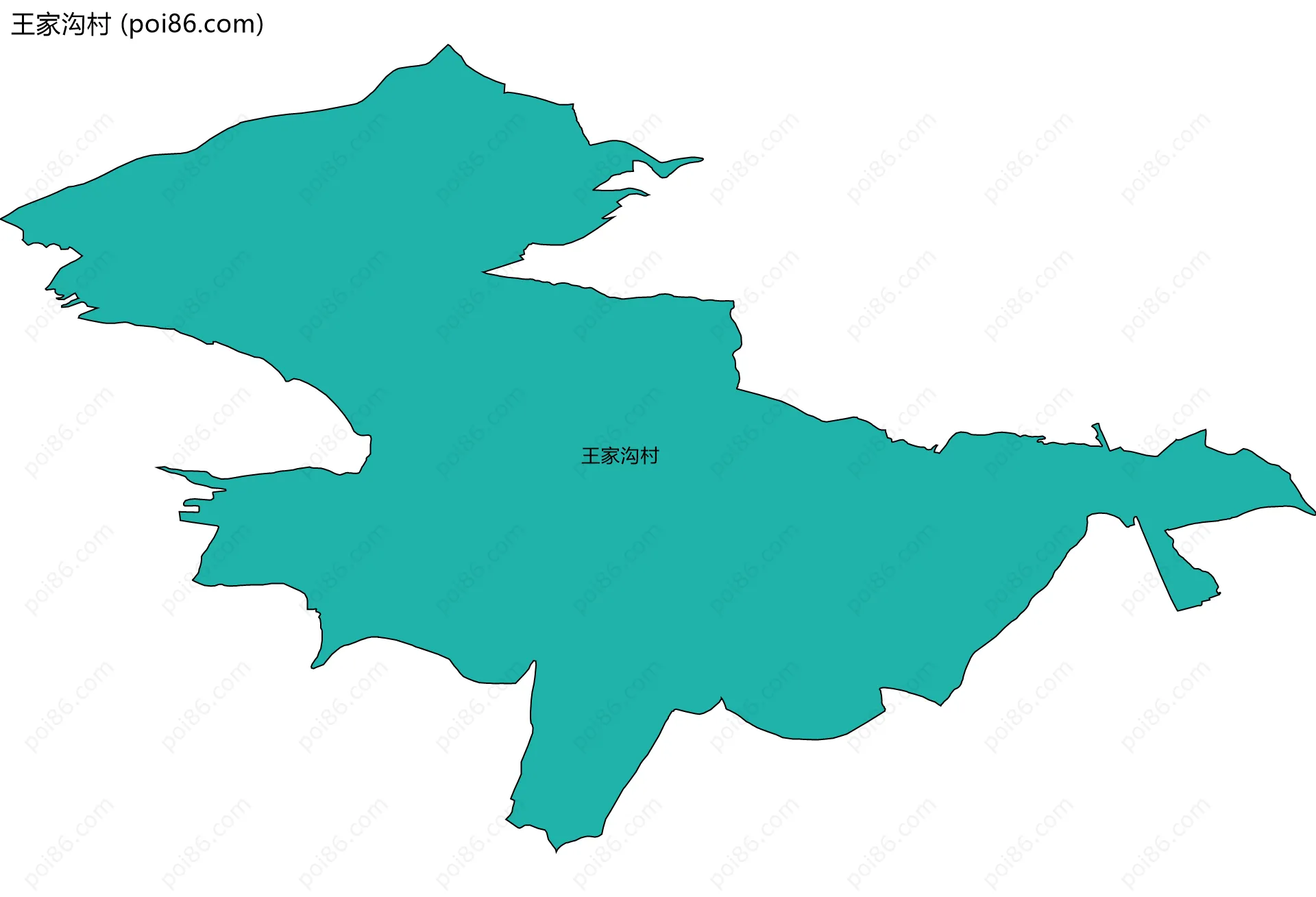 王家沟村边界地图