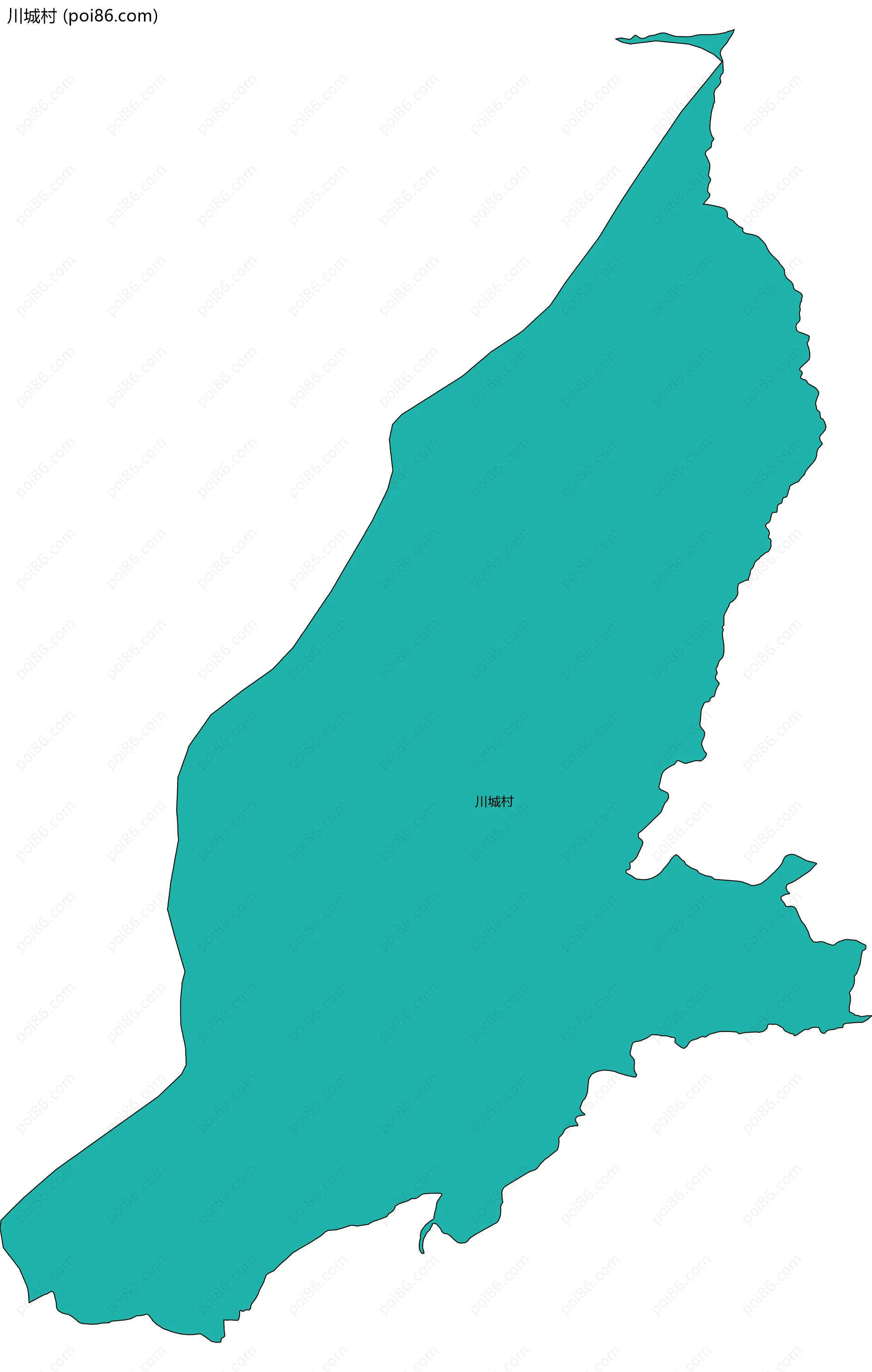 川城村边界地图