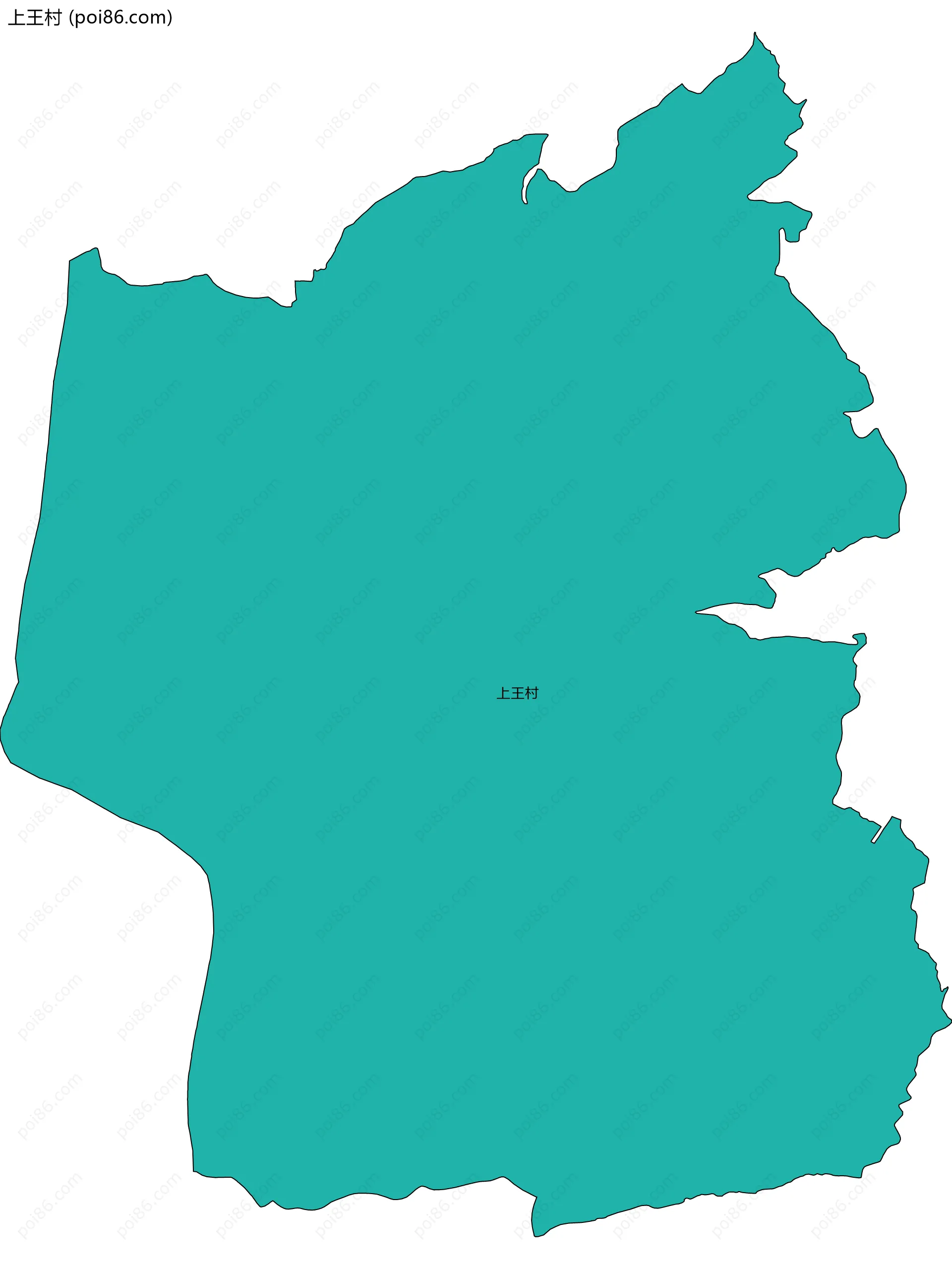上王村边界地图