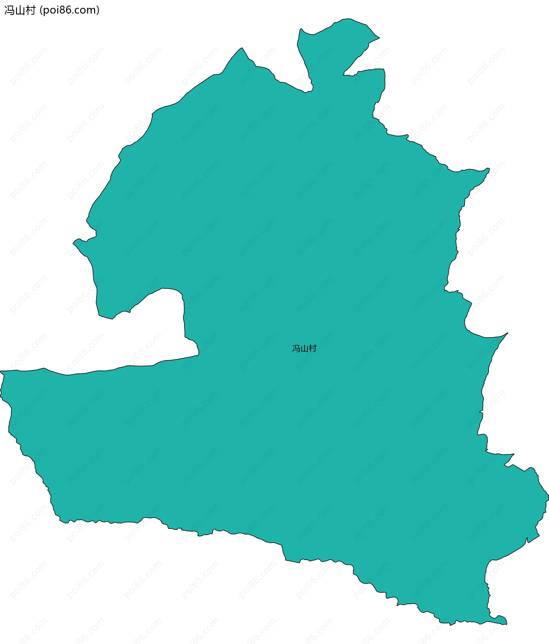 冯山村边界地图