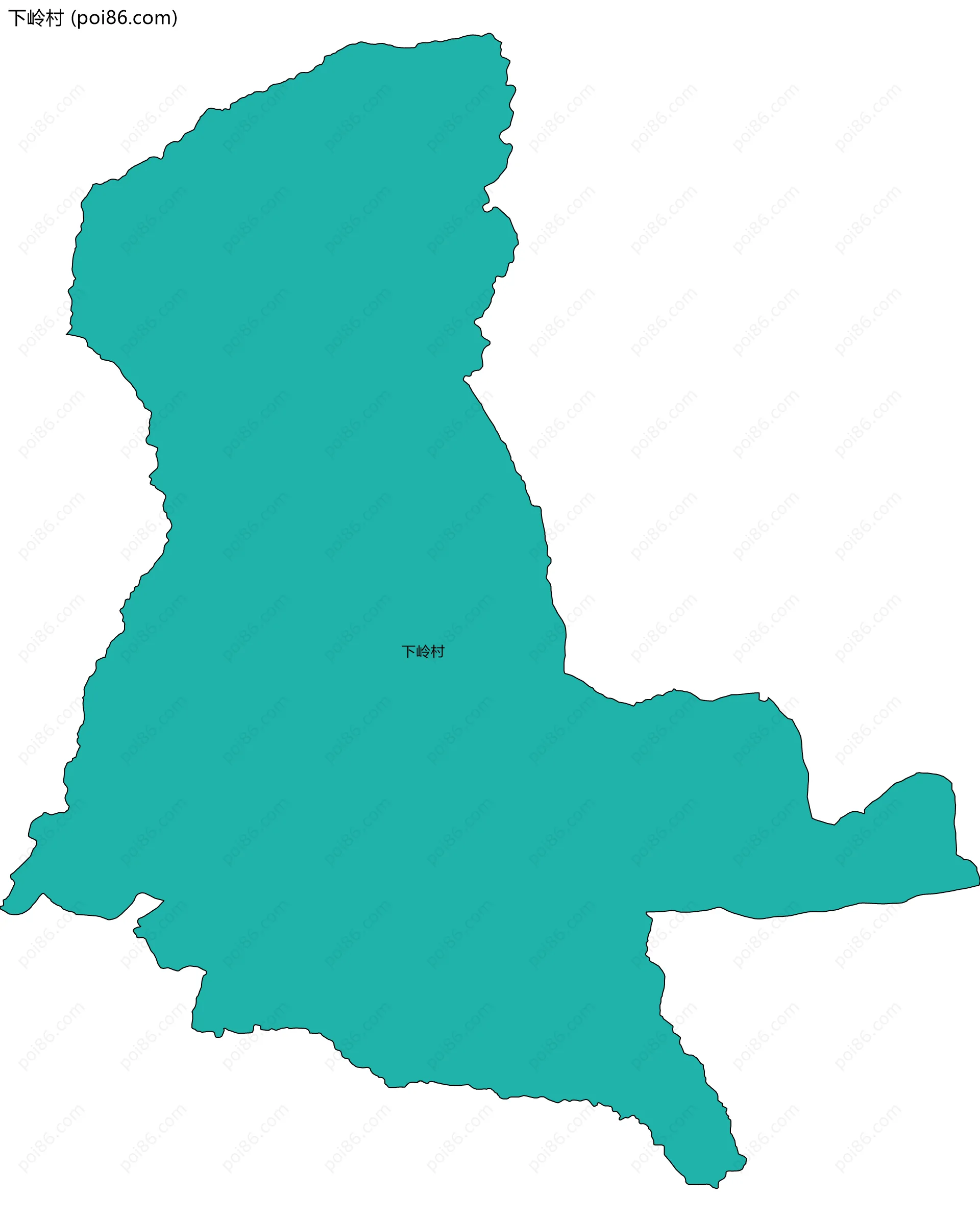 下岭村边界地图