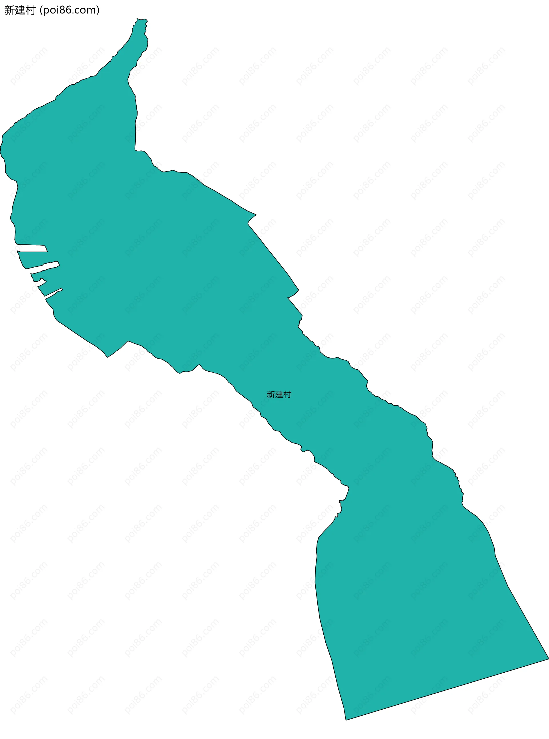 新建村边界地图