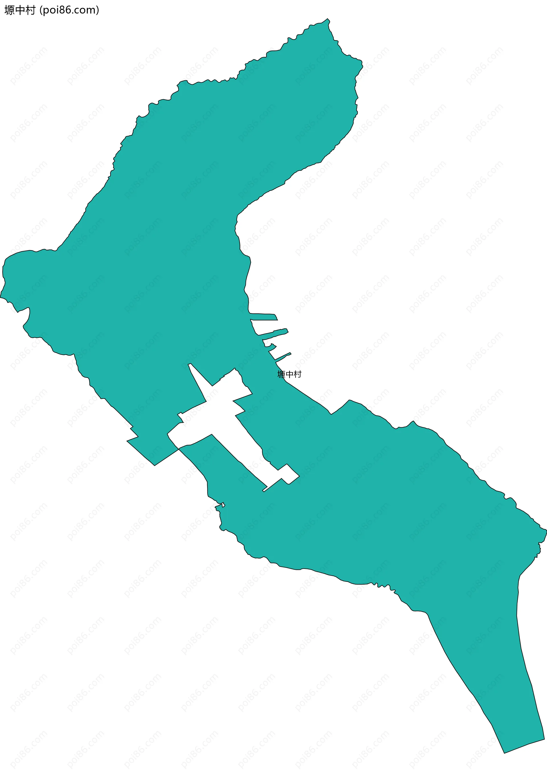 塬中村边界地图