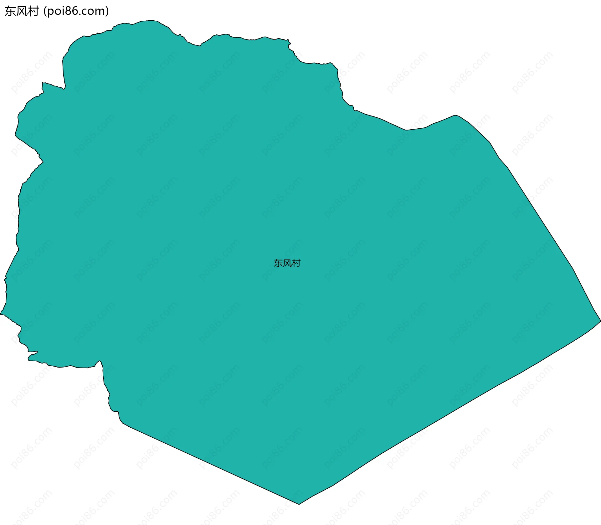 东风村边界地图