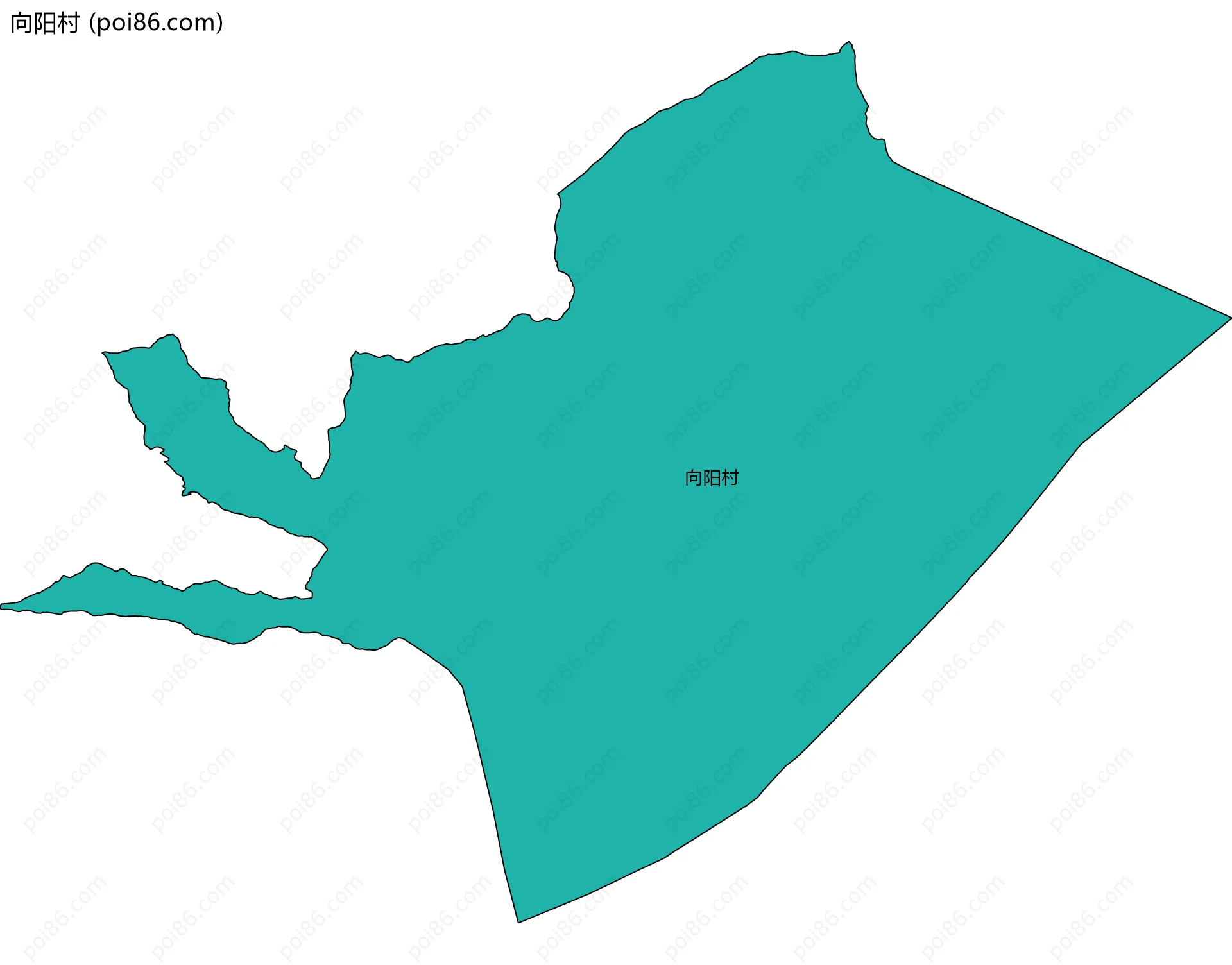 向阳村边界地图