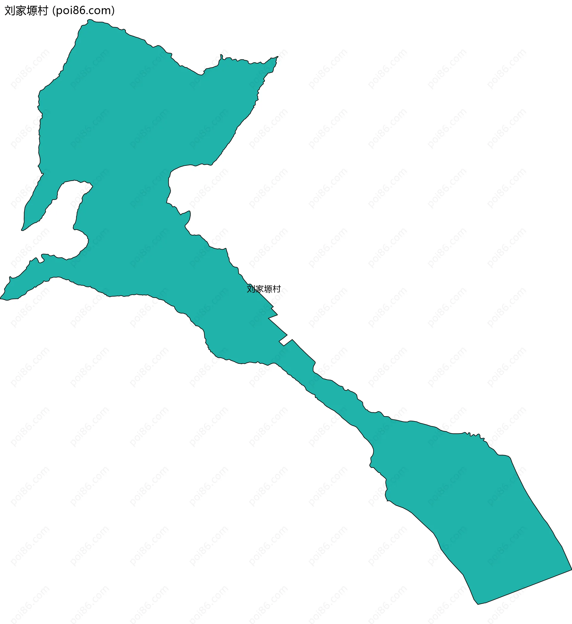刘家塬村边界地图