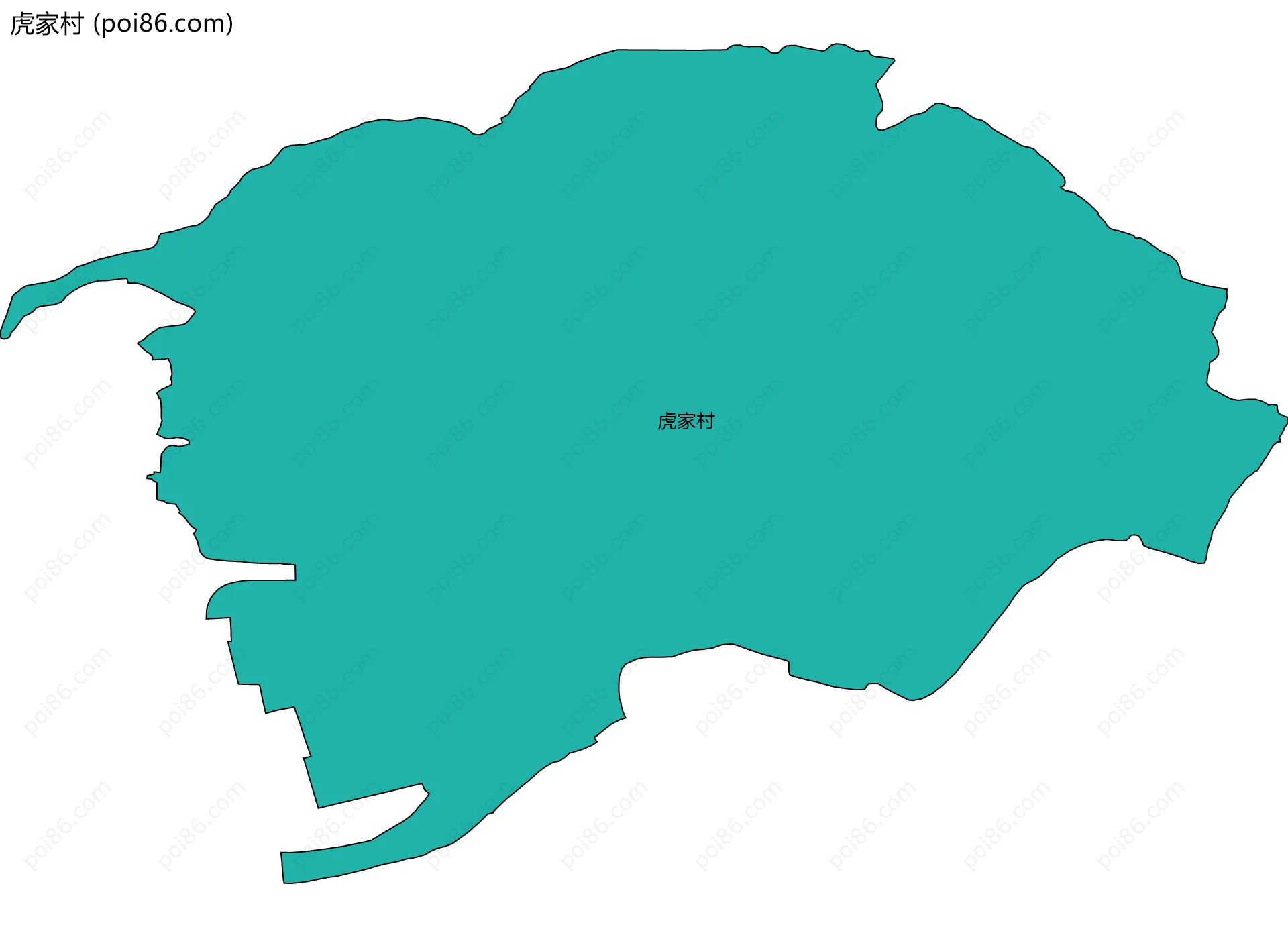 虎家村边界地图