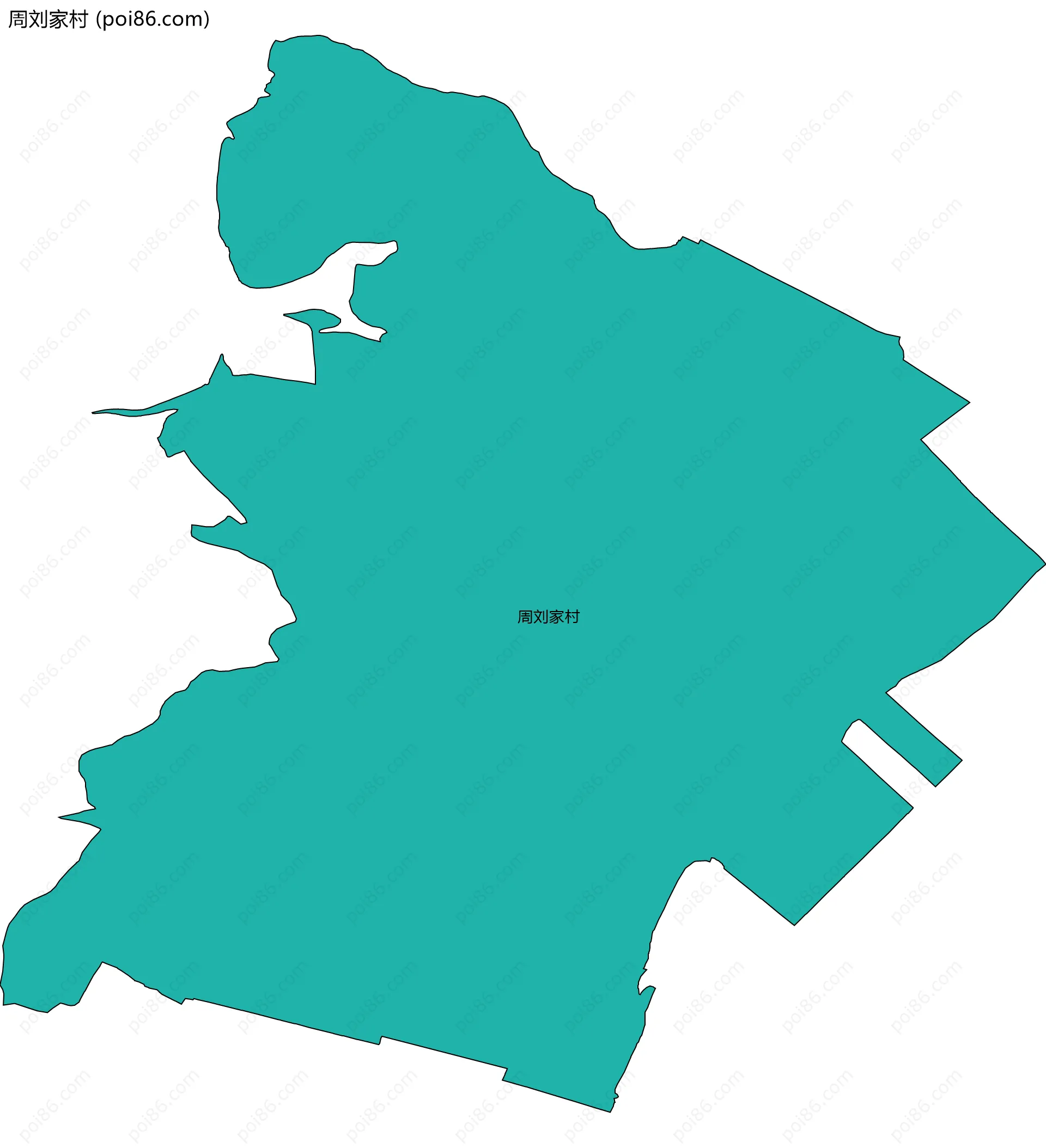 周刘家村边界地图